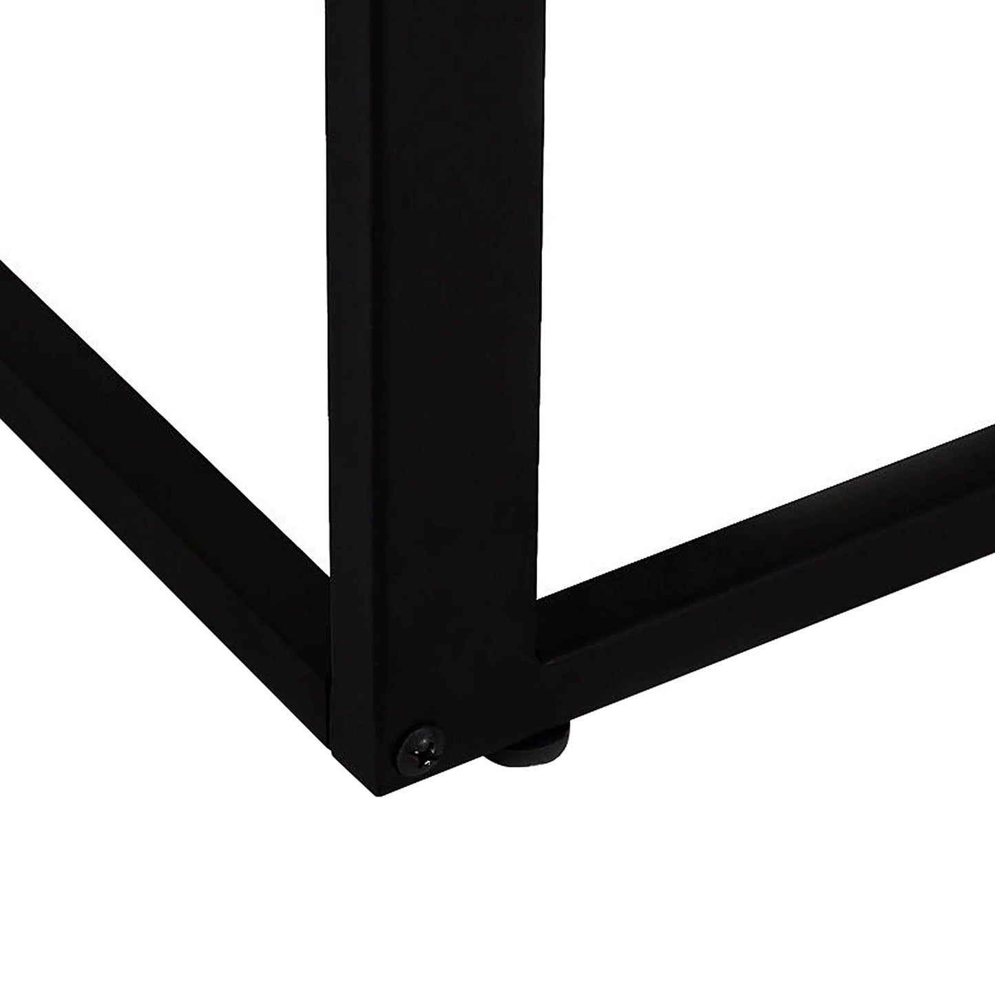 HOMCOM Industrial C-Shaped Side Table Set: Stylish Metal Frame Accent Tables for Living Room and Bedroom in Walnut and Black - ALL4U RETAILER LTD