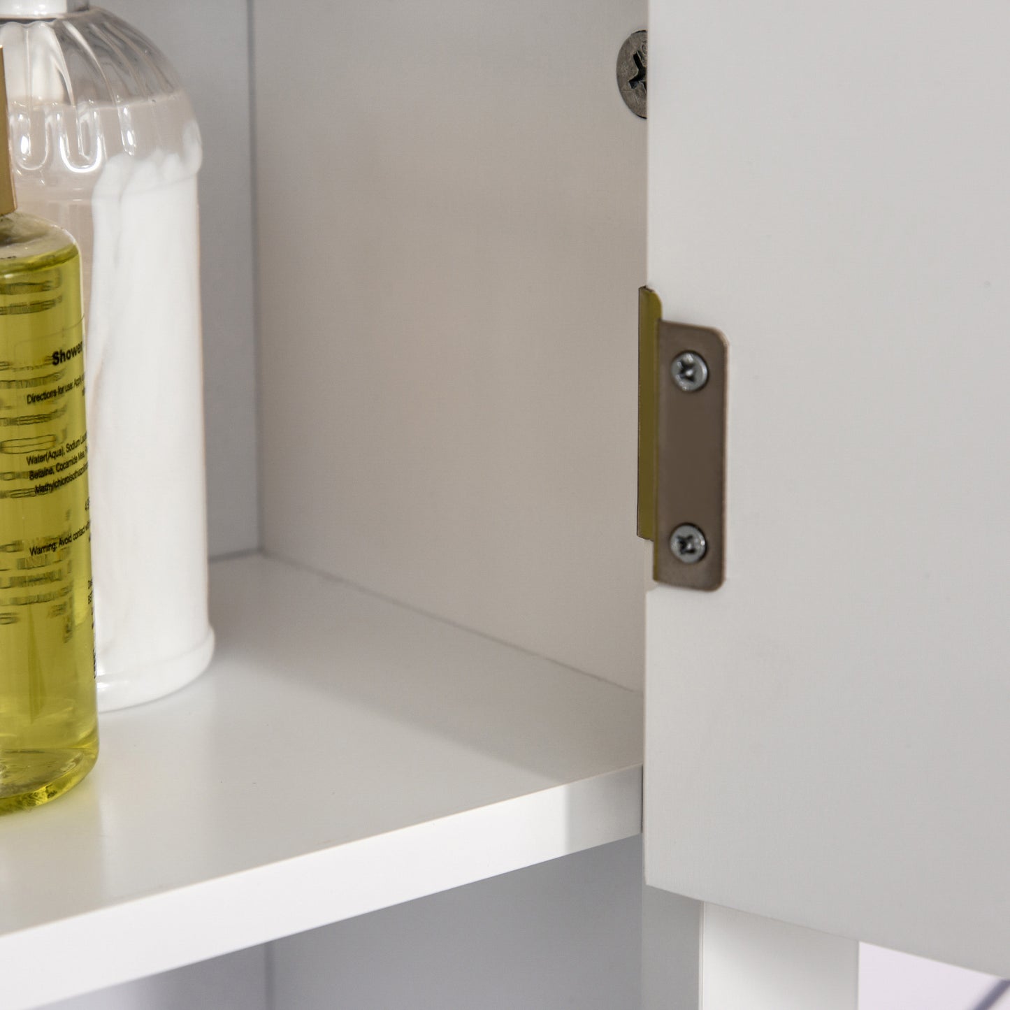HOMCOM White Bathroom Wall Cabinet With 2 Doors And Adjustable Shelf Medicine Cabinet Kitchen Cupboard