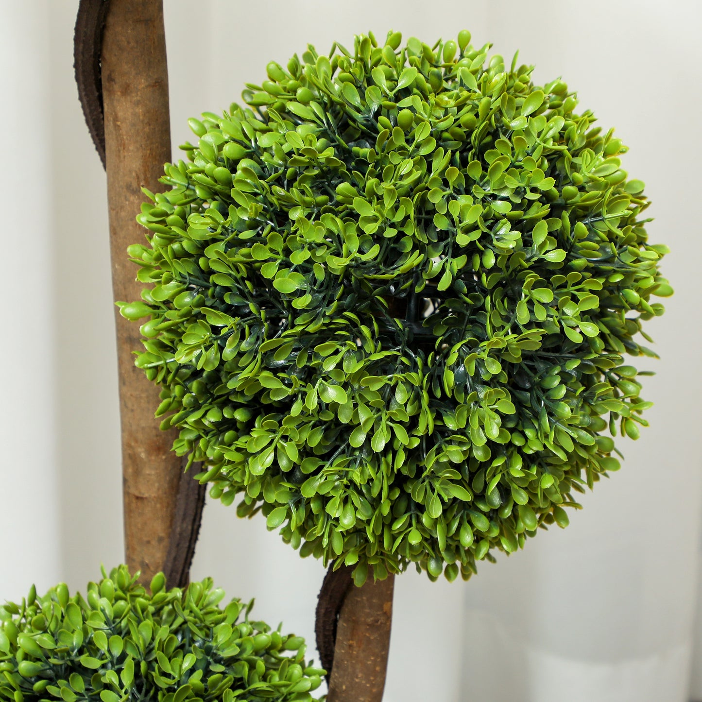 HOMCOM Decorative Artificial Boxwood Ball Topiary Trees Set Of 2 In Pots For Home Indoor Outdoor Decor