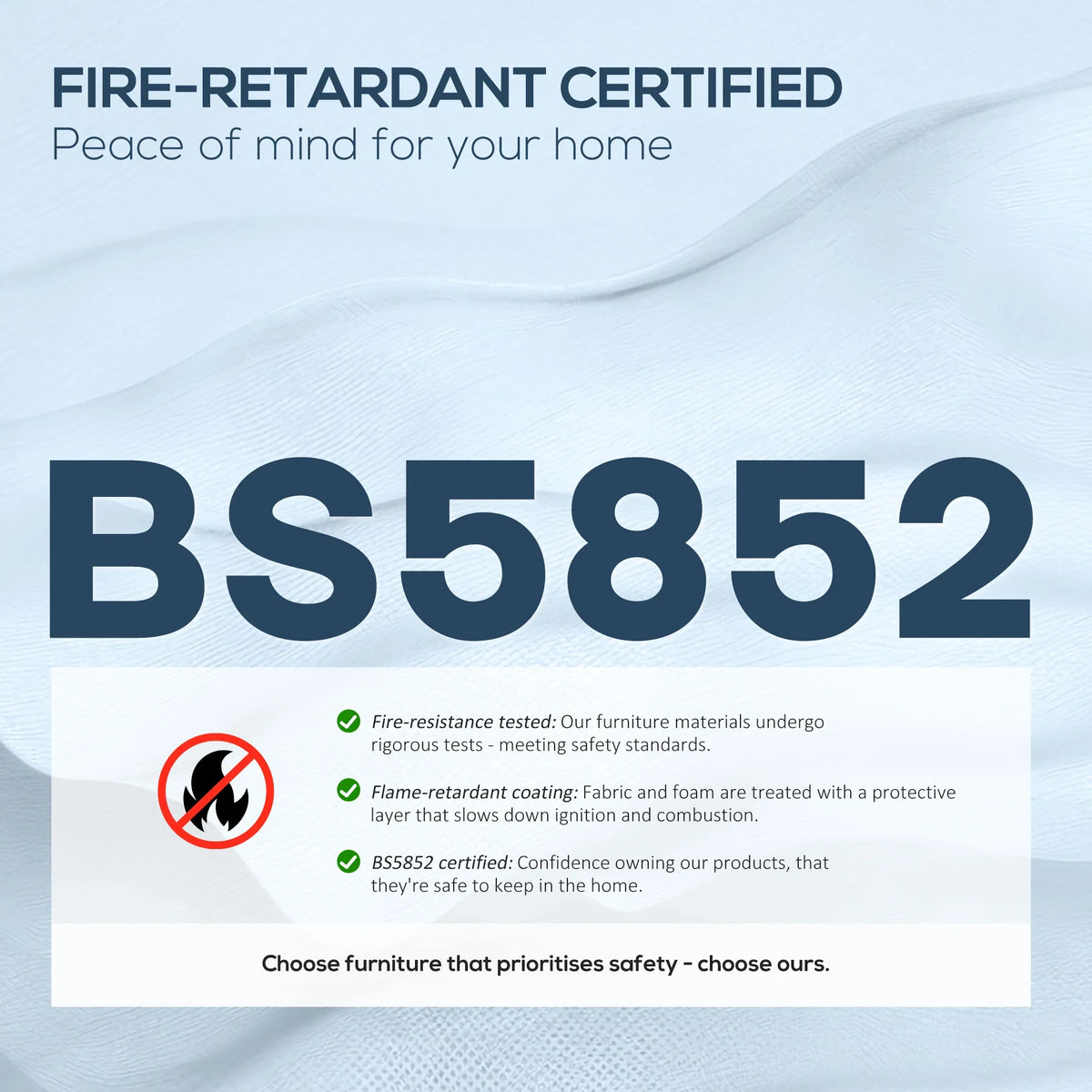 Fire-retardant certified safety label with flame resistance information