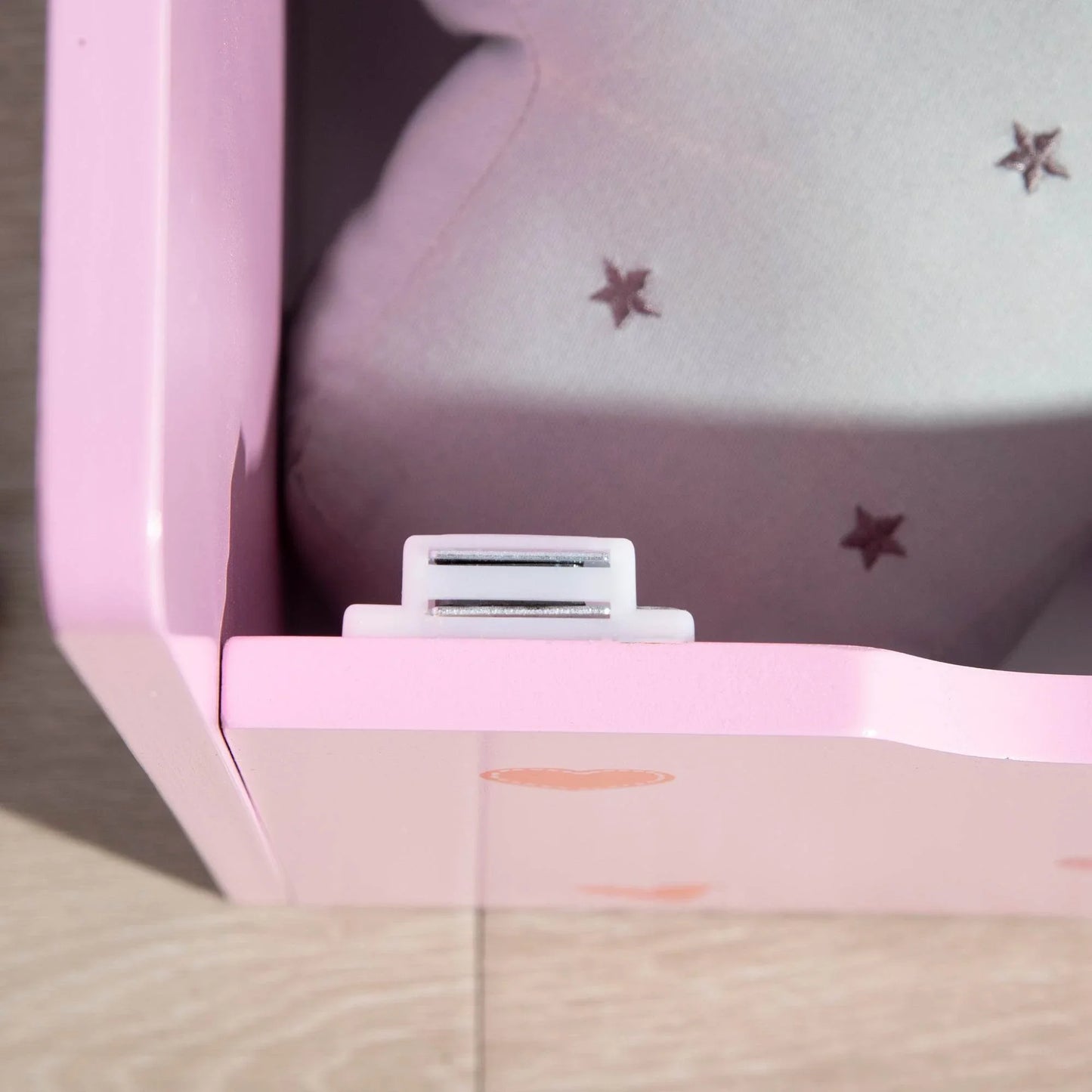 ZONEKIZ Pink Wooden Toy Storage Bench: Safe and Stylish Organizer for Kids' Rooms - ALL4U RETAILER LTD