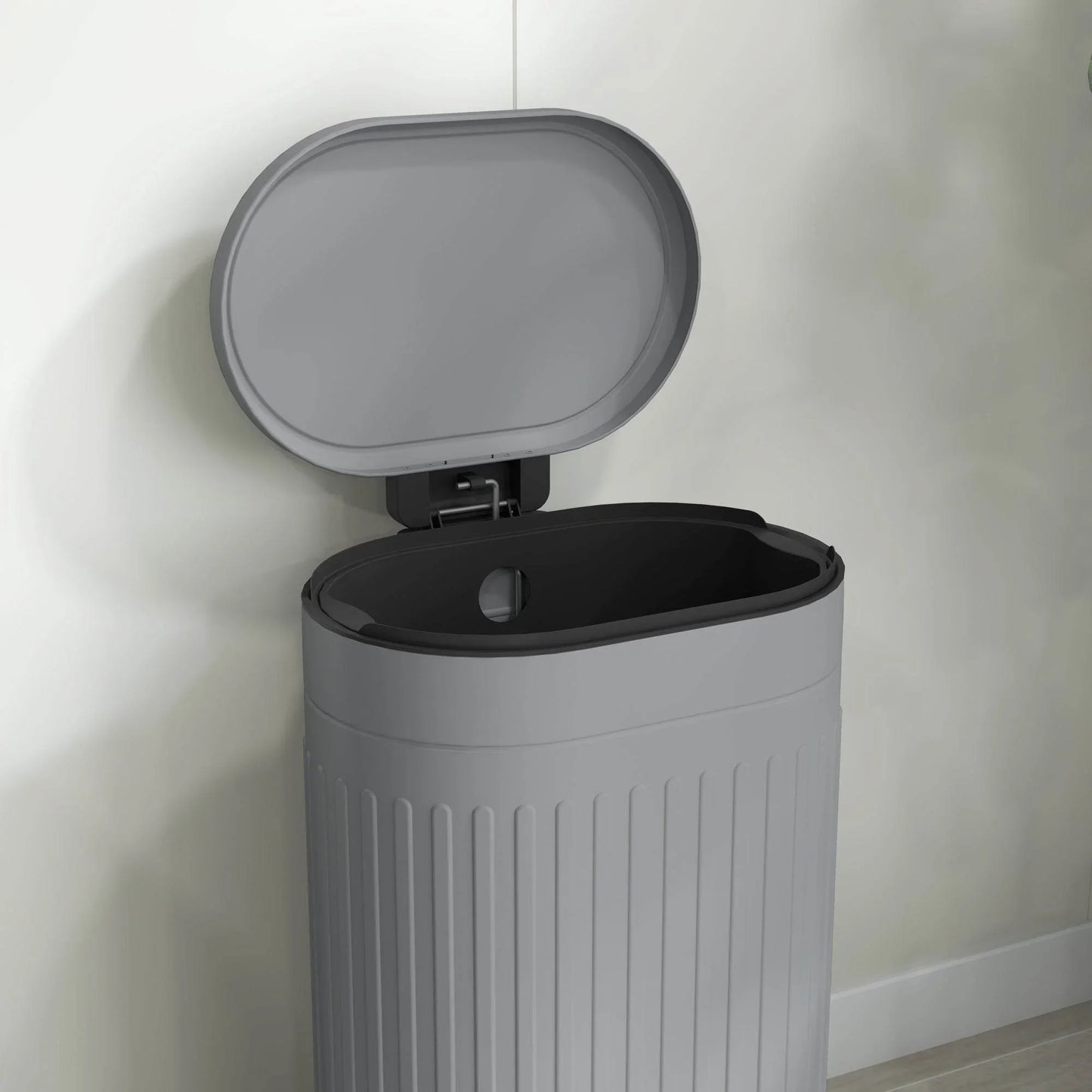 30L Grey Pedal Bin with Fingerprint-Proof Finish, Soft-Close Lid, and Removable Inner Bucket - ALL4U RETAILER LTD