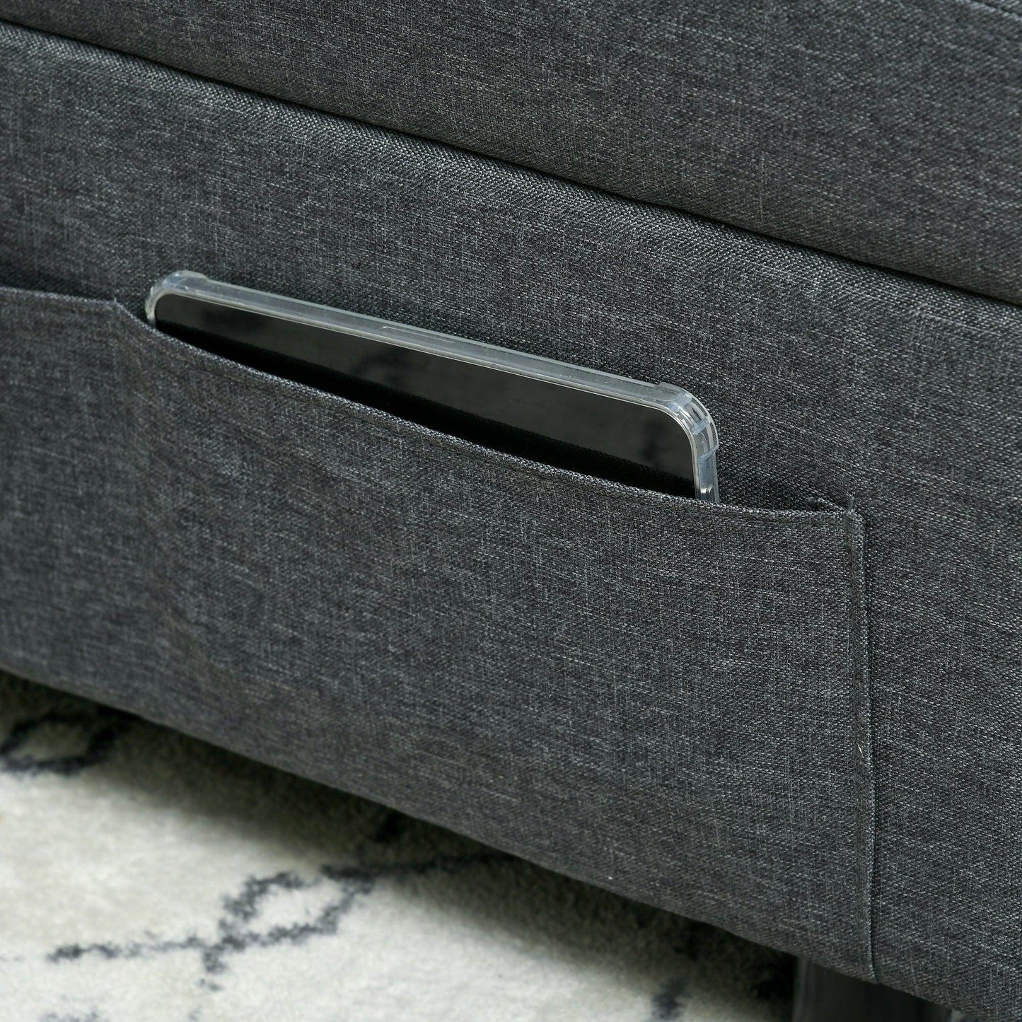 HOMCOM Convertible Chair Bed w/ Padding Seat, 3-in-1 Multi-Functional Sleeper Chair Bed, Recliner w/ Adjustable Backrest, Wheels and Pillow, Grey - ALL4U RETAILER LTD