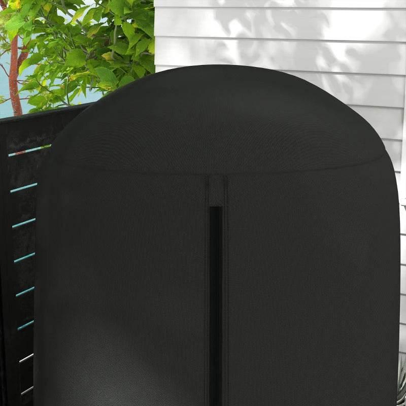 Outsunny 190 x Φ128cm Hanging Egg Chair Furniture Cover - Weather-resistant Fabric, Black - ALL4U RETAILER LTD