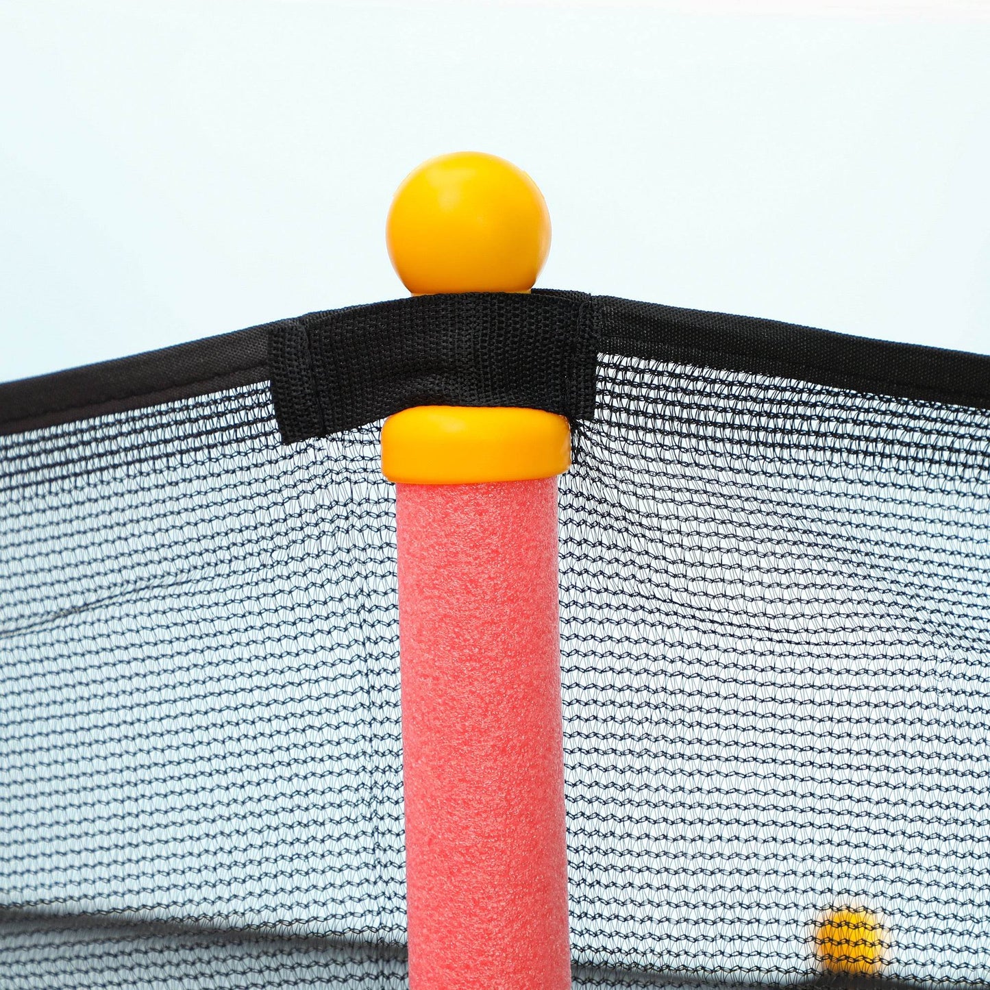 HOMCOM Mini Bouncer Trampoline for Kids with Safety Enclosure - Red, Ages 3-10 - ALL4U RETAILER LTD