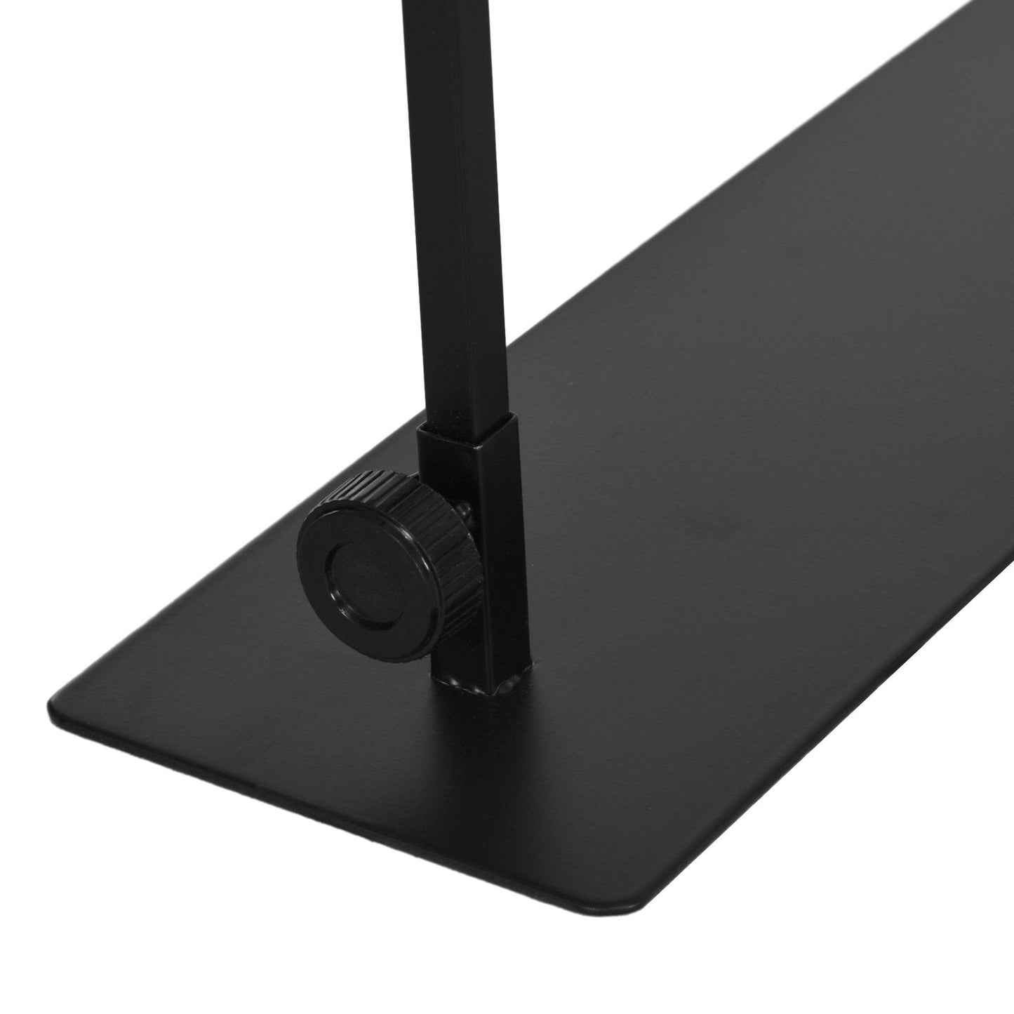 PawHut Adjustable Reptile Lamp Stand with Secure Hook and Stable Base - Black - ALL4U RETAILER LTD