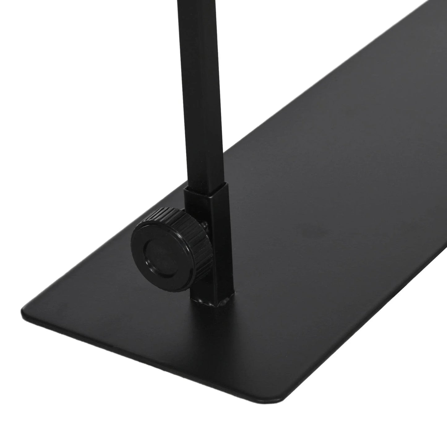 PawHut Adjustable Reptile Lamp Stand with Secure Hook and Stable Base - Black - ALL4U RETAILER LTD
