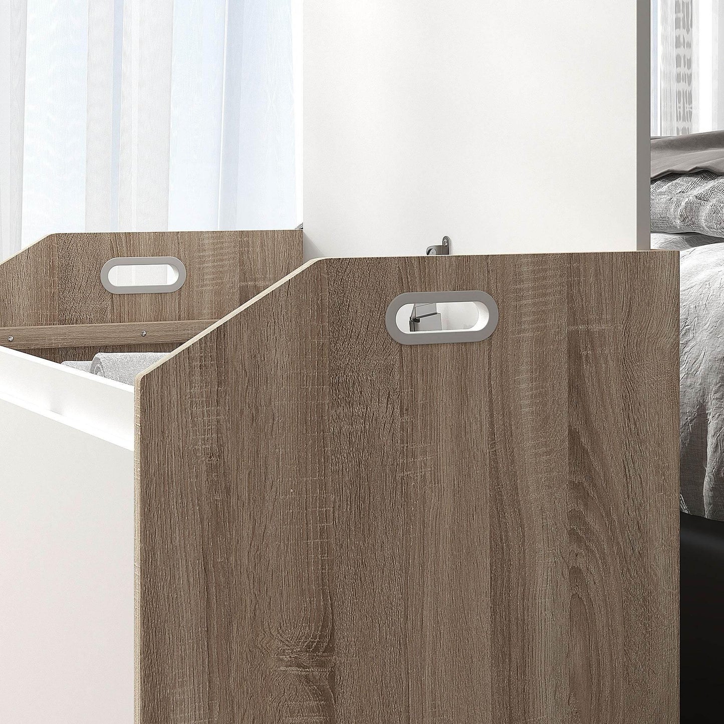 HOMCOM Modern White Lift-Top Storage Ottoman with Hidden Compartment for Living Spaces - ALL4U RETAILER LTD