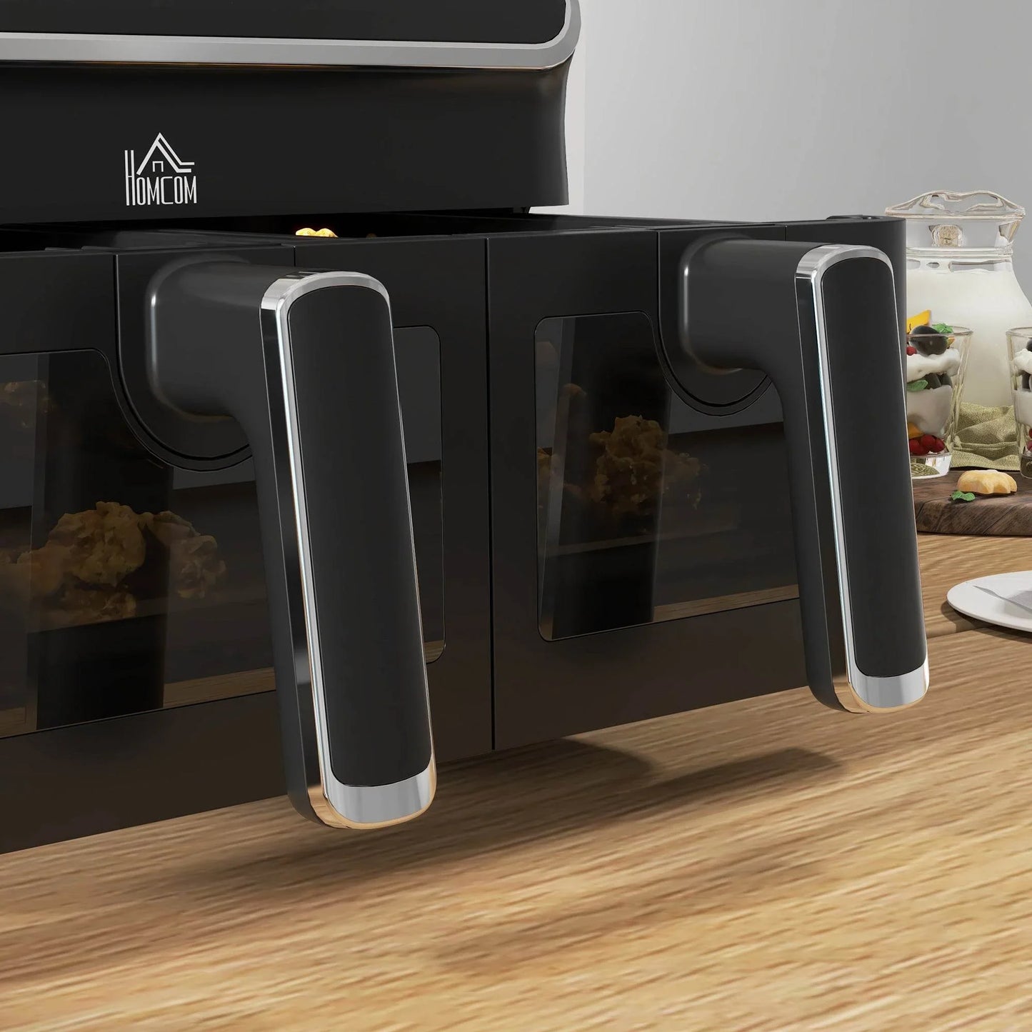 HOMCOM 8L Dual Basket Air Fryer Oven with 8 Cooking Presets, Digital Controls, and Safety Features - ALL4U RETAILER LTD