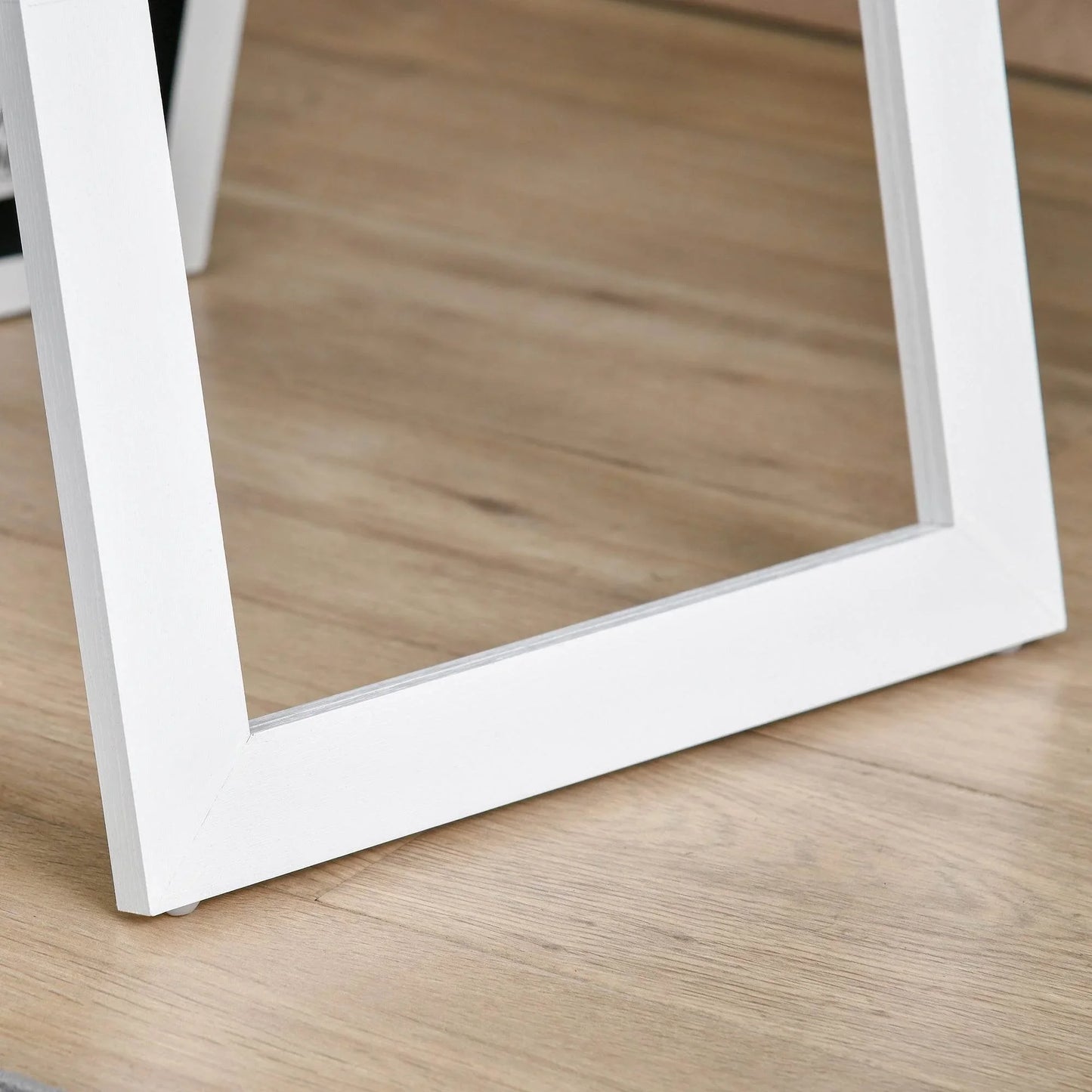 HOMCOM Elegant Full Body Dressing Mirror with Versatile Mounting Options, 37 x 154 cm, White - ALL4U RETAILER LTD