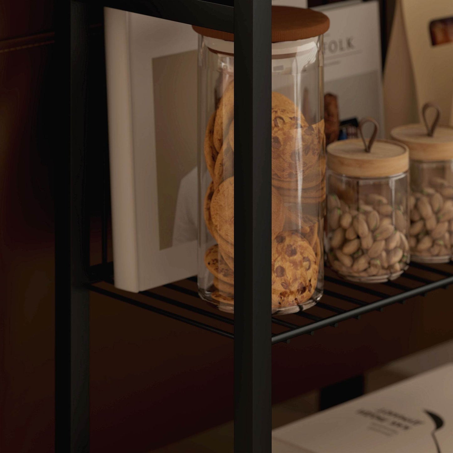 HOMCOM Industrial Three-Tier Side Table with Grey Finish - ALL4U RETAILER LTD