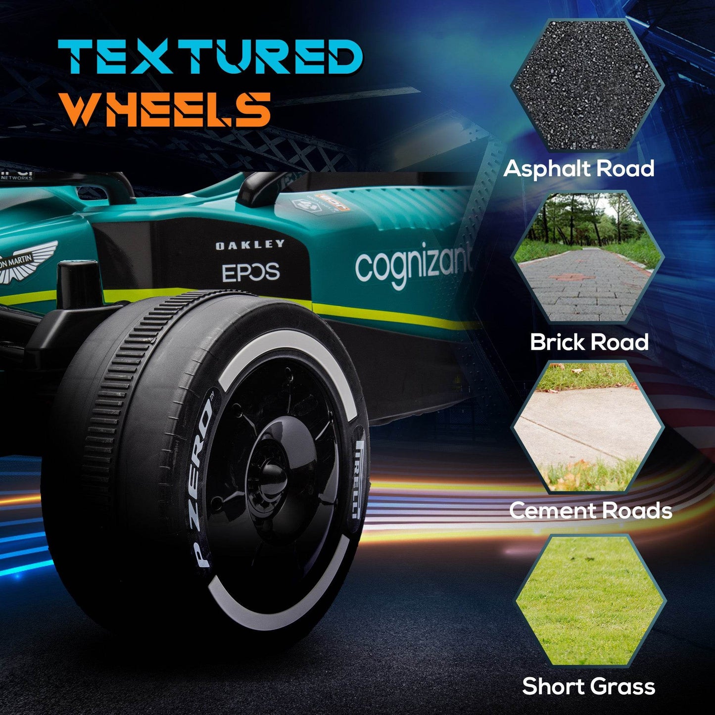 AIYAPLAY Electric Green Go Kart for Kids with Bluetooth, Music Horn & Shock-Absorbing Wheels | 12V Ride-On Racer - ALL4U RETAILER LTD