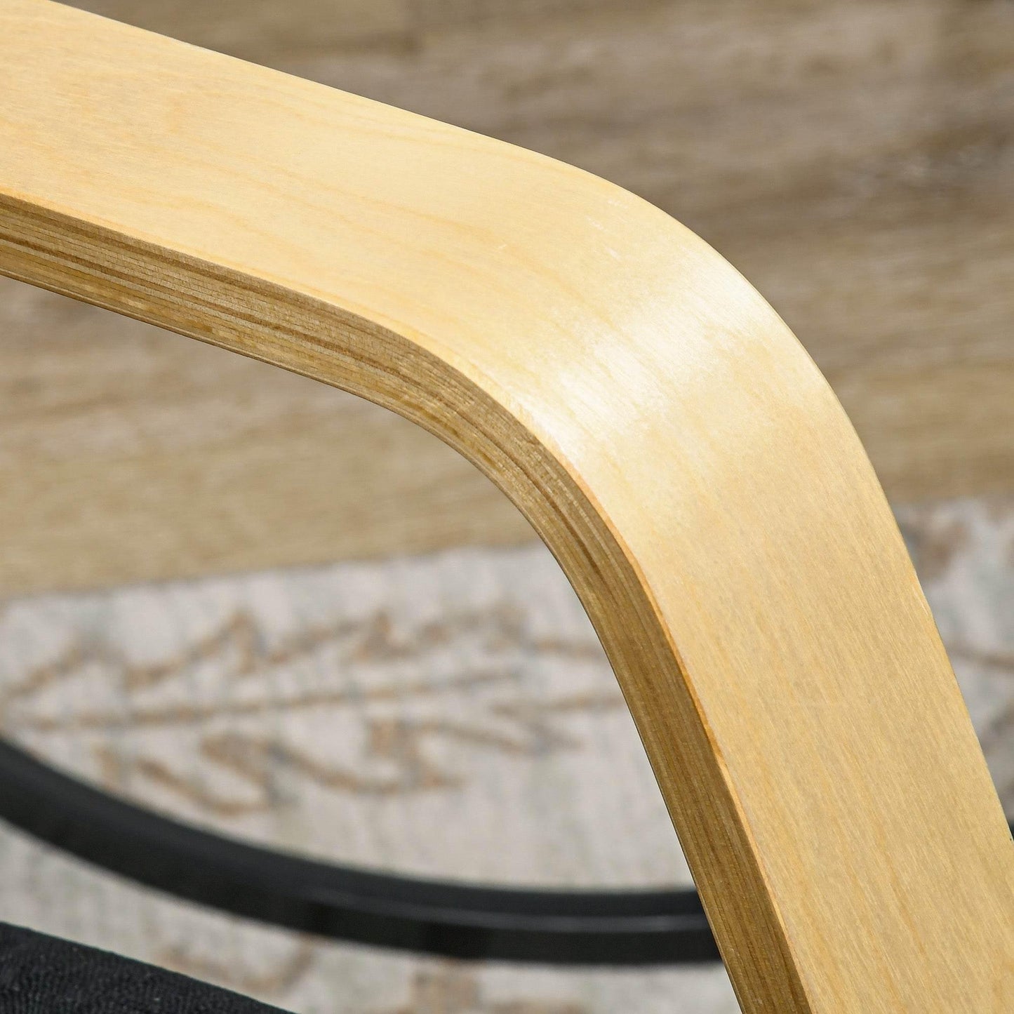 HOMCOM Adjustable Rocking Recliner Lounge Chair with Footrest, Side Pocket, and Pillow - Black - ALL4U RETAILER LTD