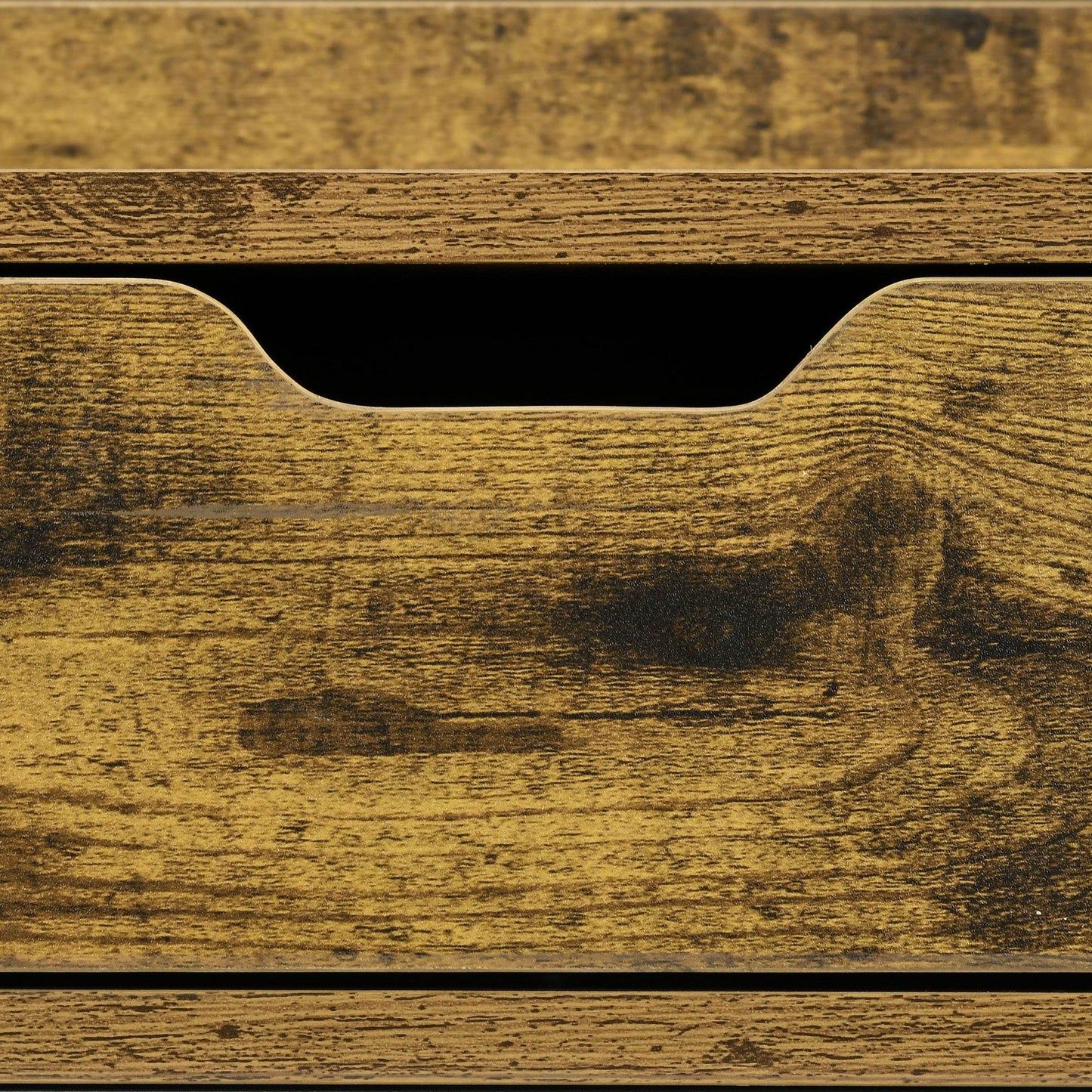 HOMCOM Set of 2 Rustic Brown Floating Nightstands with Storage Drawer for Bedroom - ALL4U RETAILER LTD