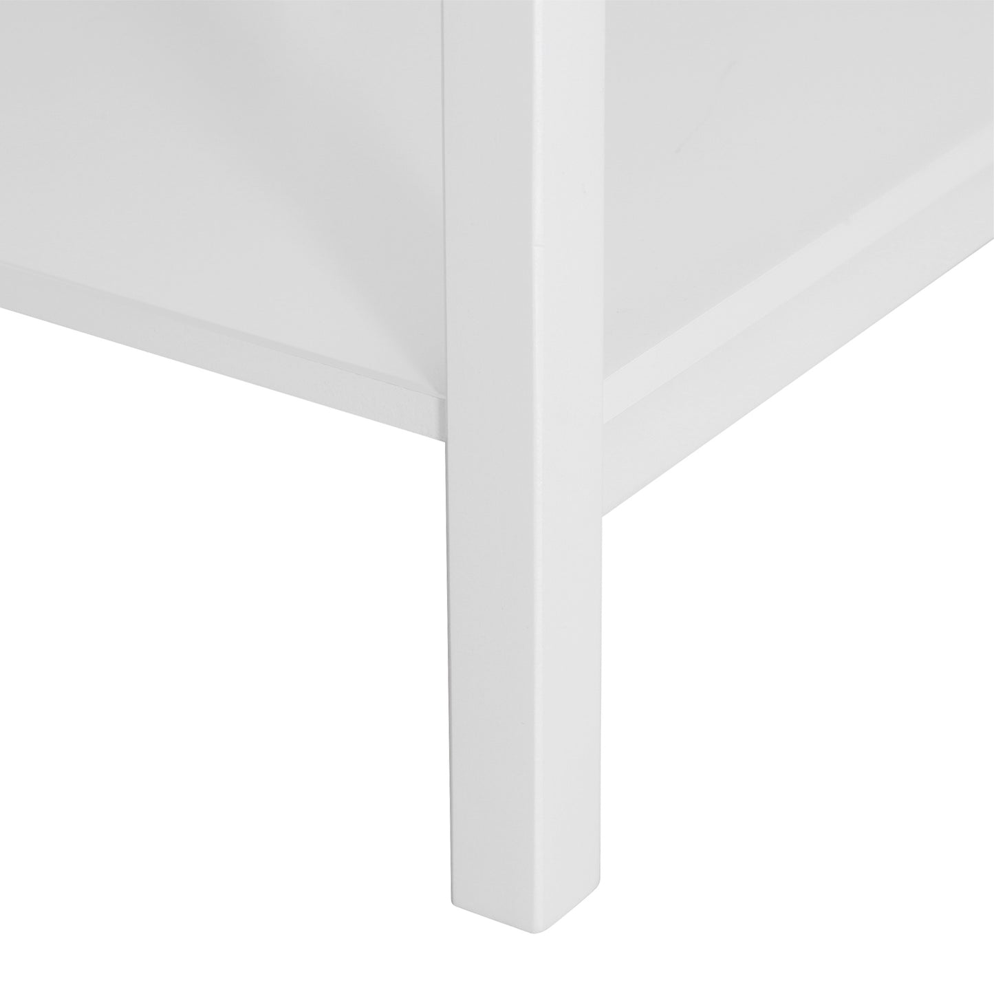 HOMCOM White Bedside Table Set Of 2 With Drawer And Storage Shelf Wooden Nightstand For Bedroom And Living Room