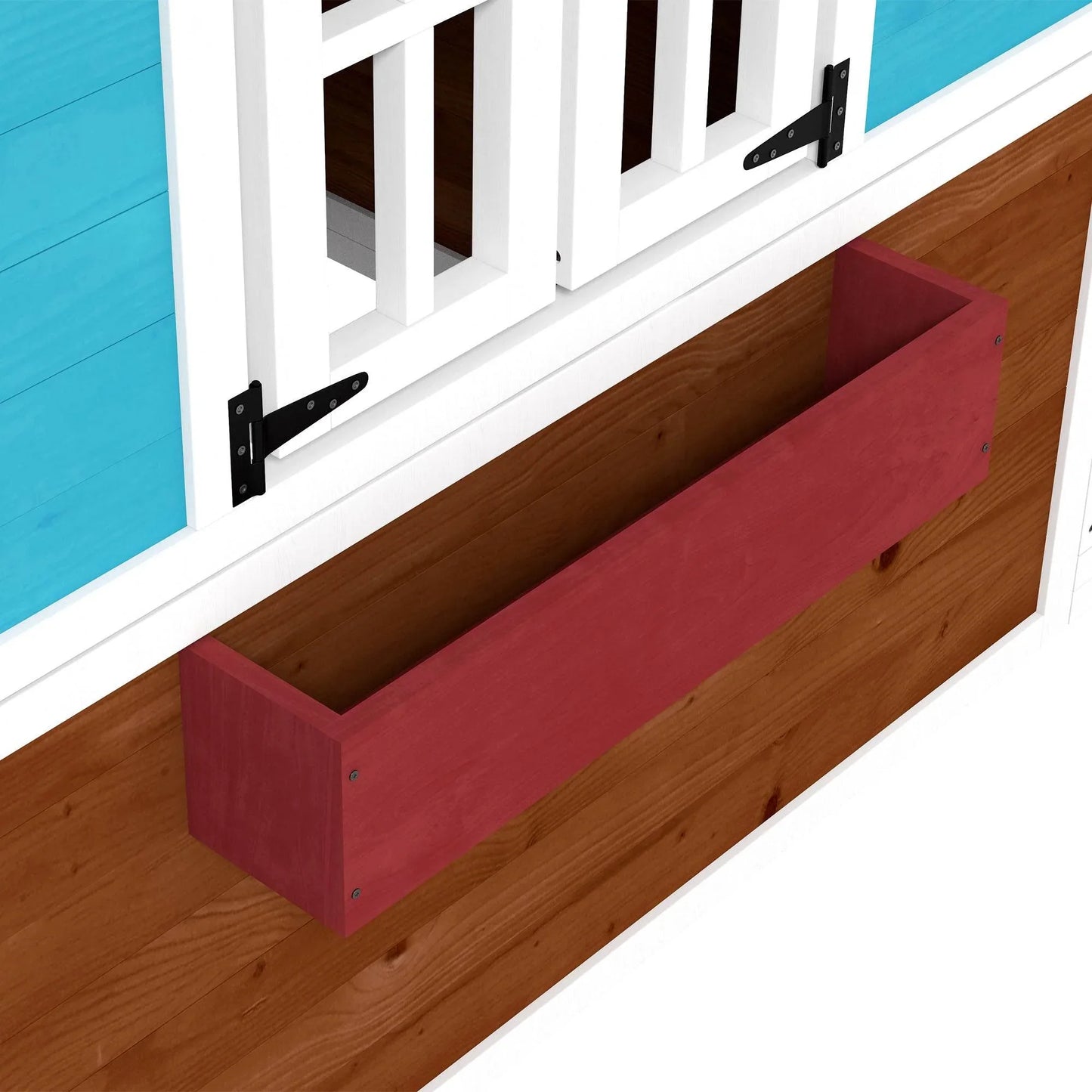 Outsunny Outdoor Wooden Playhouse with Functional Doors & Windows for Ages 3-8 - Charming Dark Brown Design - ALL4U RETAILER LTD