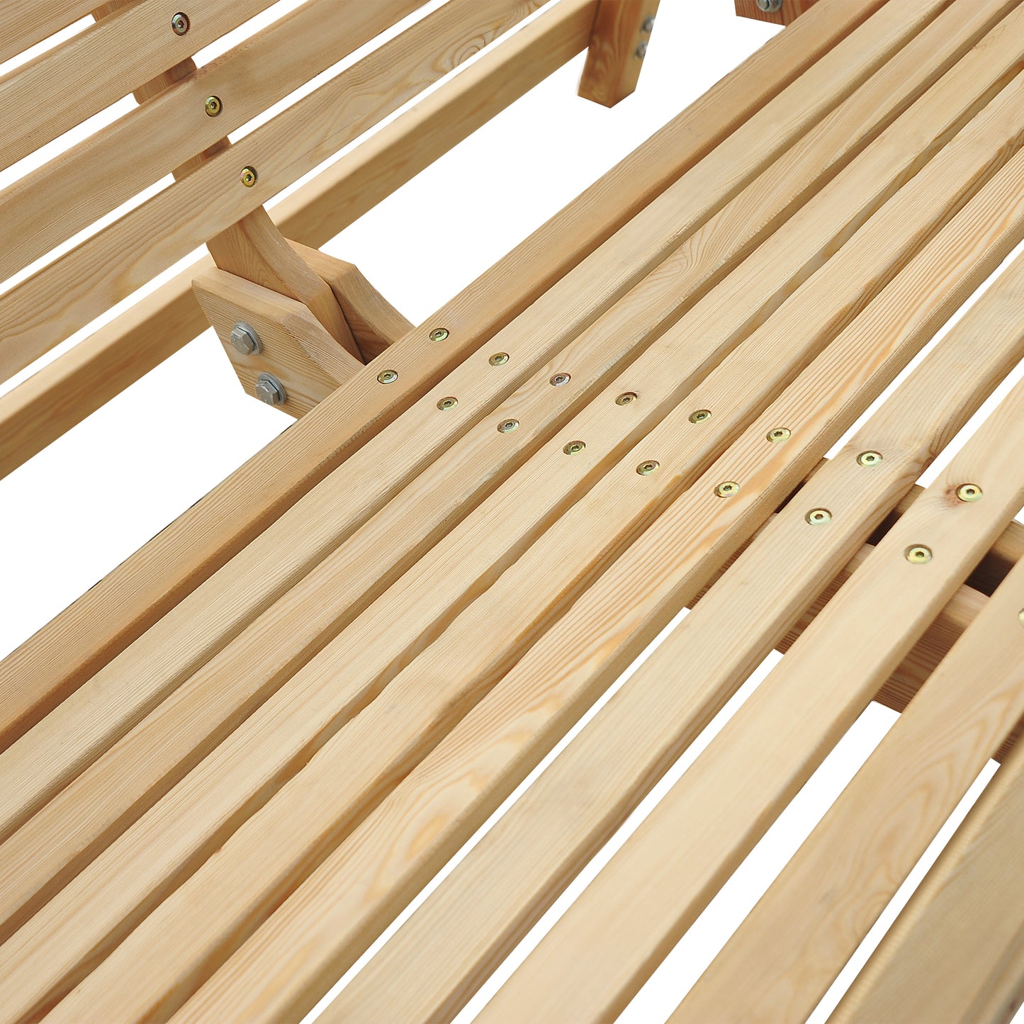 Outsunny 2 Seater Garden Swing Seat Wooden Swing Chair Bench With Cup Holders For Outdoor Porch Patio Natural Finish