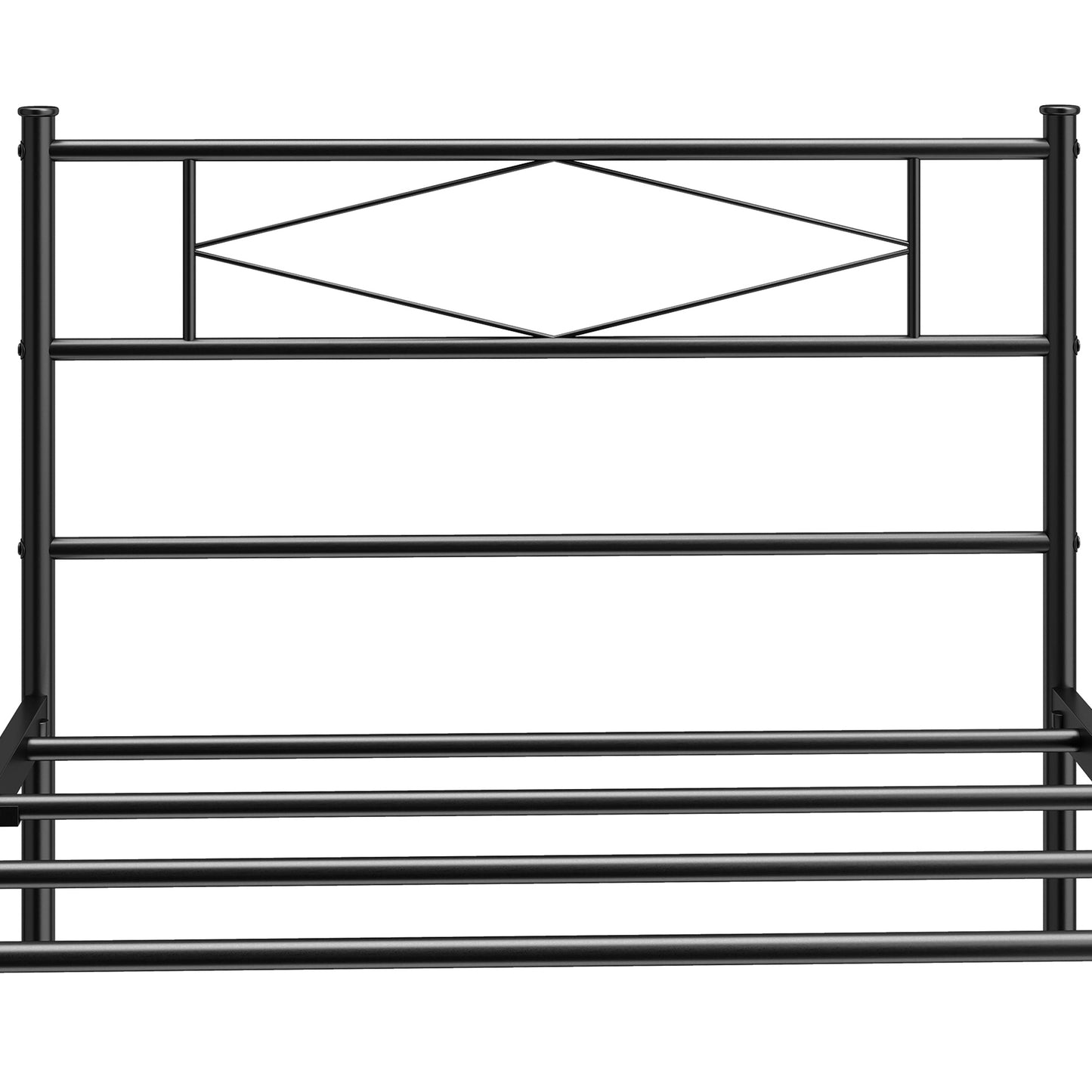 HOMCOM 3ft Single Bed Frame With Headboard And Footboard Metal Platform Bed Frame With 32 Cm Underbed Storage Black