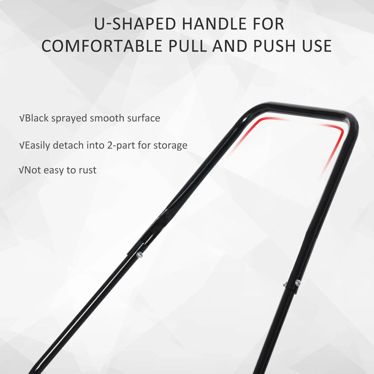 U-shaped handle lawn roller for comfortable push or pull use