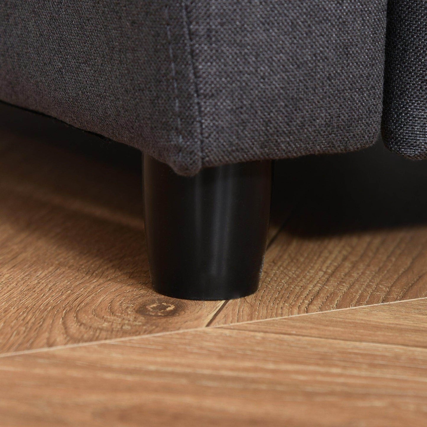 HOMCOM Kids Sofa with Footrest Linen Recliner Armchair Playroom Bedroom Grey - ALL4U RETAILER LTD