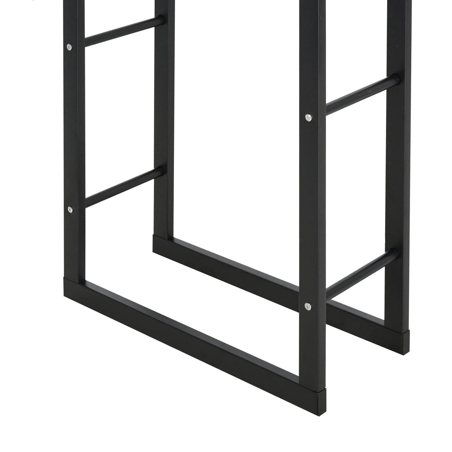 HOMCOM Stylish Metal Log Holder - Tall Firewood Rack for Indoor & Outdoor Use, Rust-Resistant Design, 60W x 25D x 100H cm - ALL4U RETAILER LTD