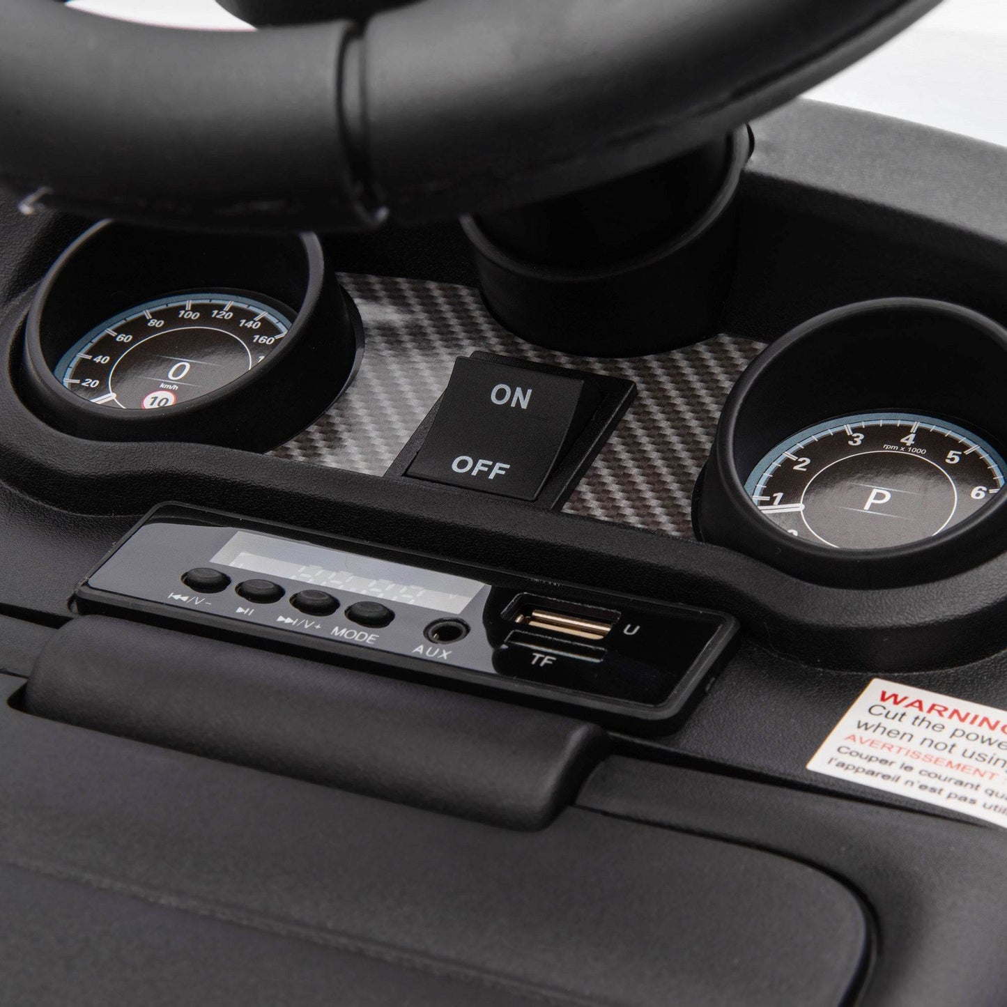 AIYAPLAY Licensed 6V Kids Electric Ride-On Land Rover Car with Sliding Mode, Headlights & Music - White - ALL4U RETAILER LTD