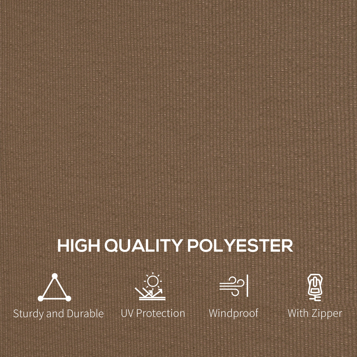Dark brown polyester gazebo privacy curtain fabric with fine woven texture