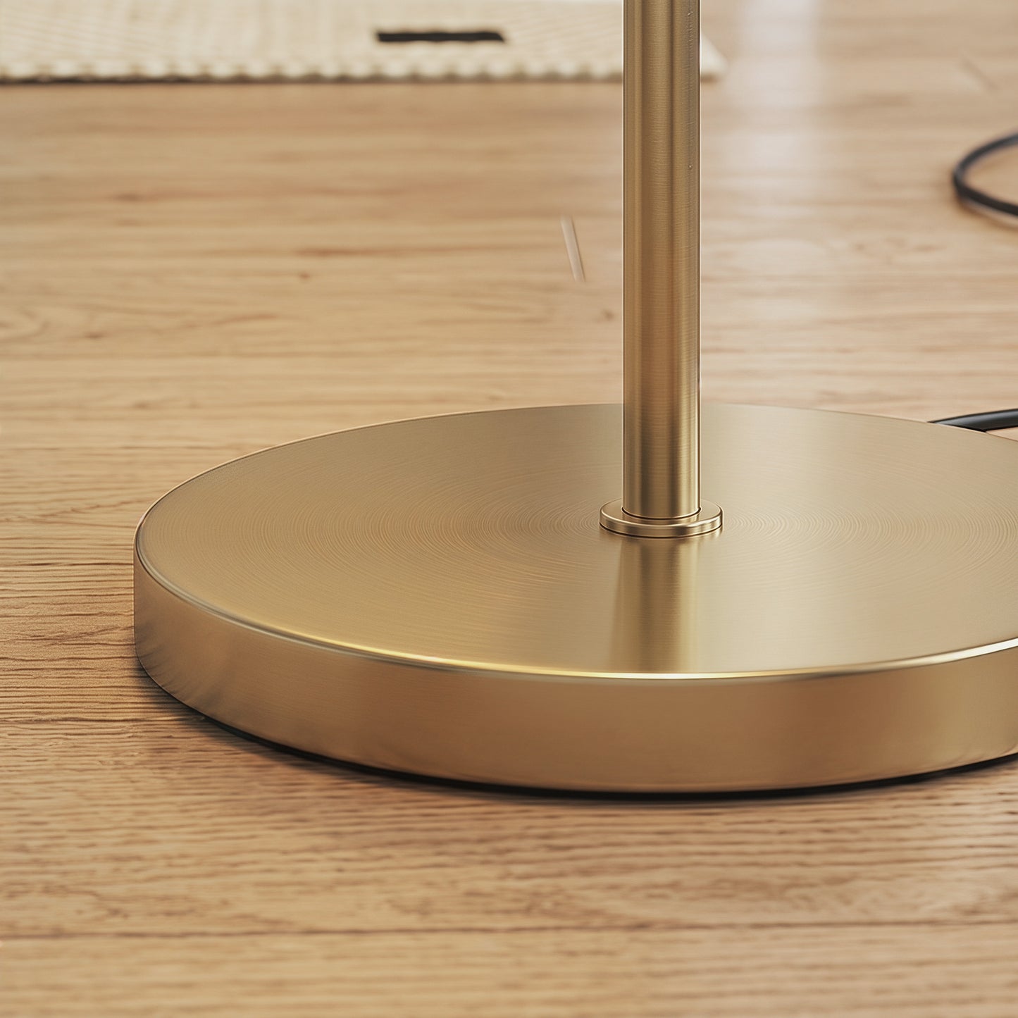 HOMCOM LED Floor Lamp Three Colour Temperatures Modern Standing Lamp With Globe Glass Shades And Foot Switch Gold Tone
