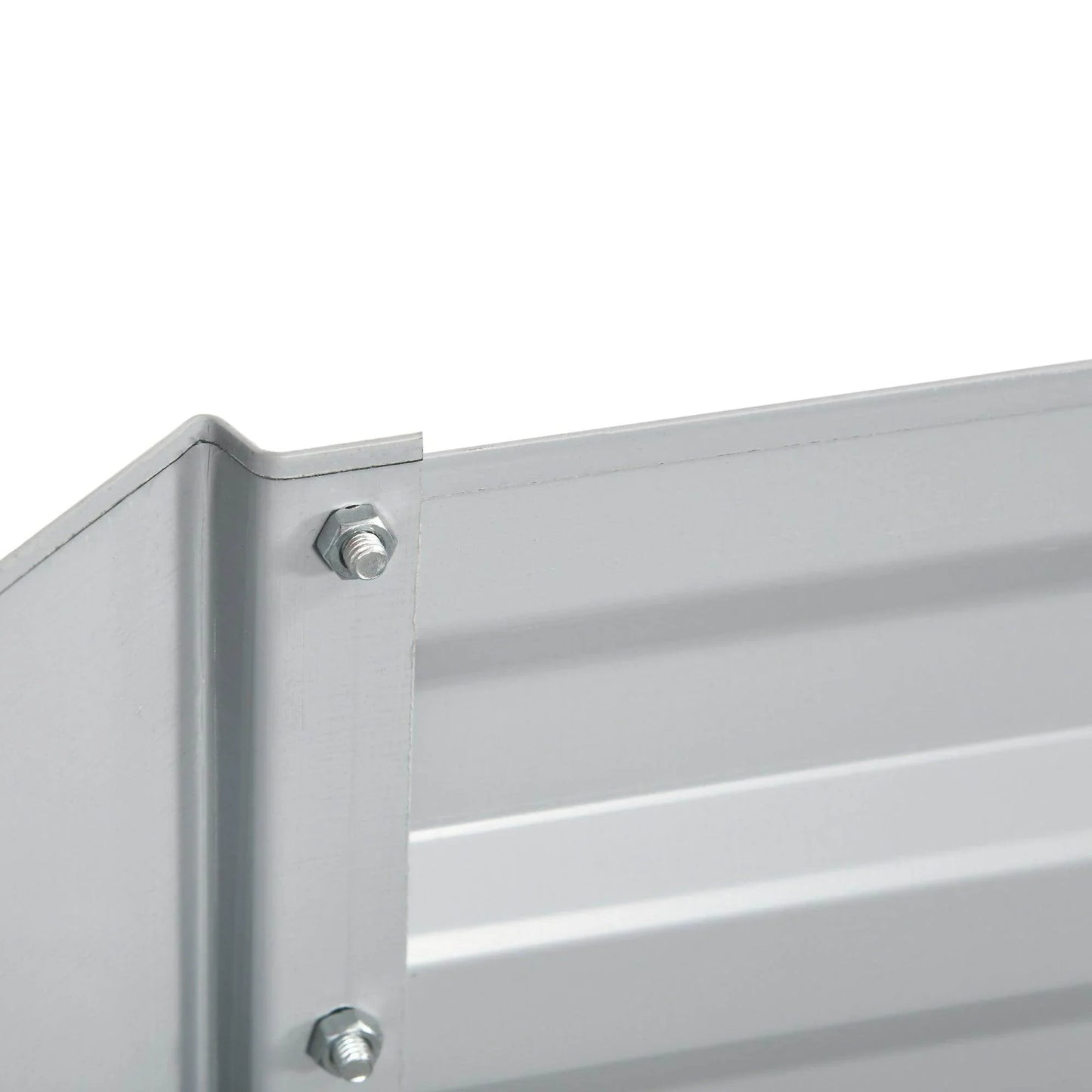 Outsunny Galvanised Steel Outdoor Raised Bed w/ Reinforced Rods, Light Grey - ALL4U RETAILER LTD