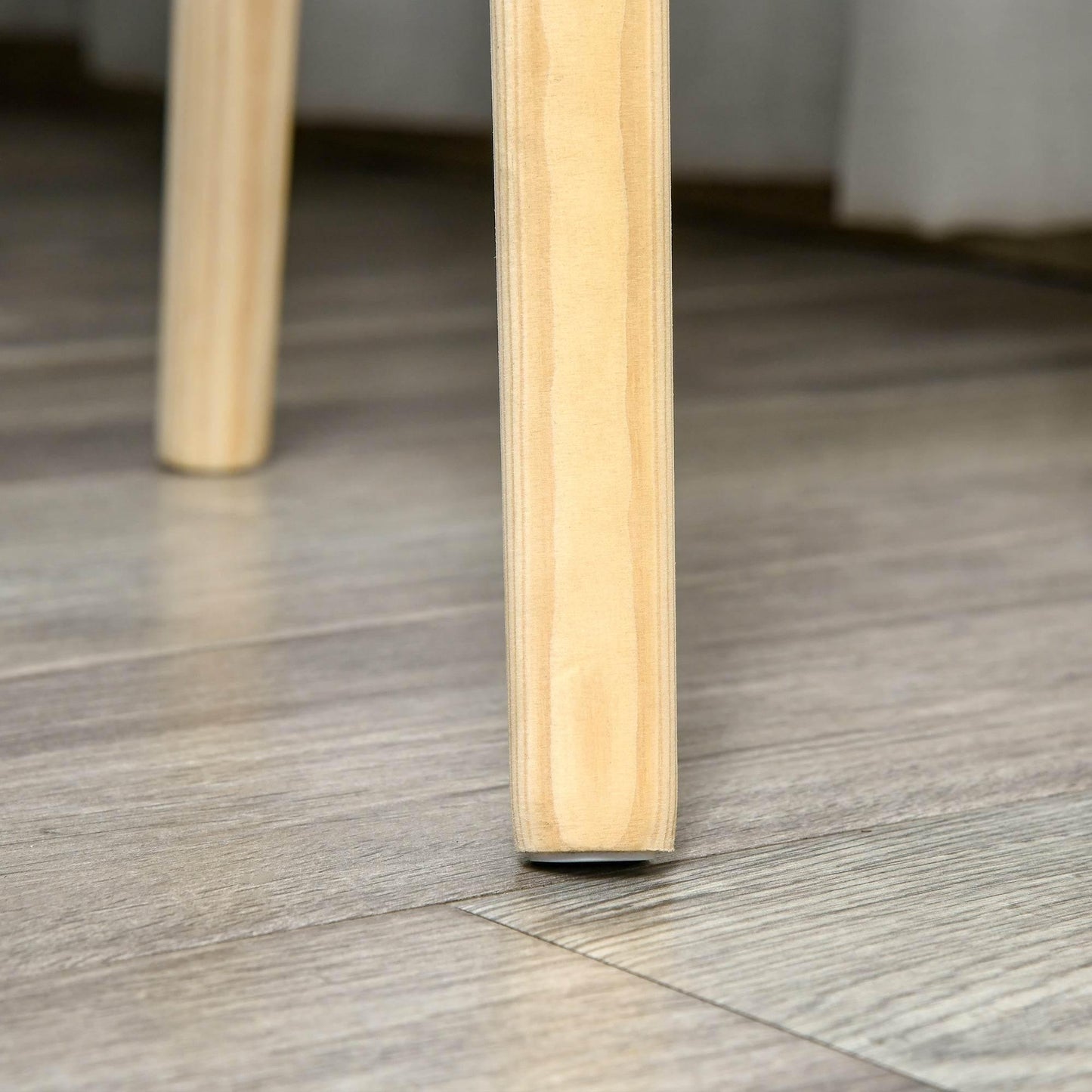 HOMCOM Contemporary Round Side Table with Hidden Storage and Removable Tray in Grey Wood Finish - ALL4U RETAILER LTD