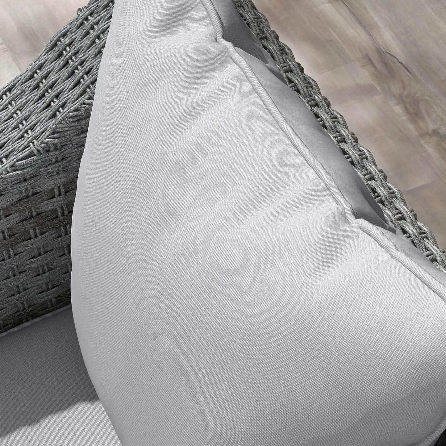 Outsunny Light Grey Outdoor Seat and Back Cushion Set for Patio Chairs - Replacement Cushions - ALL4U RETAILER LTD