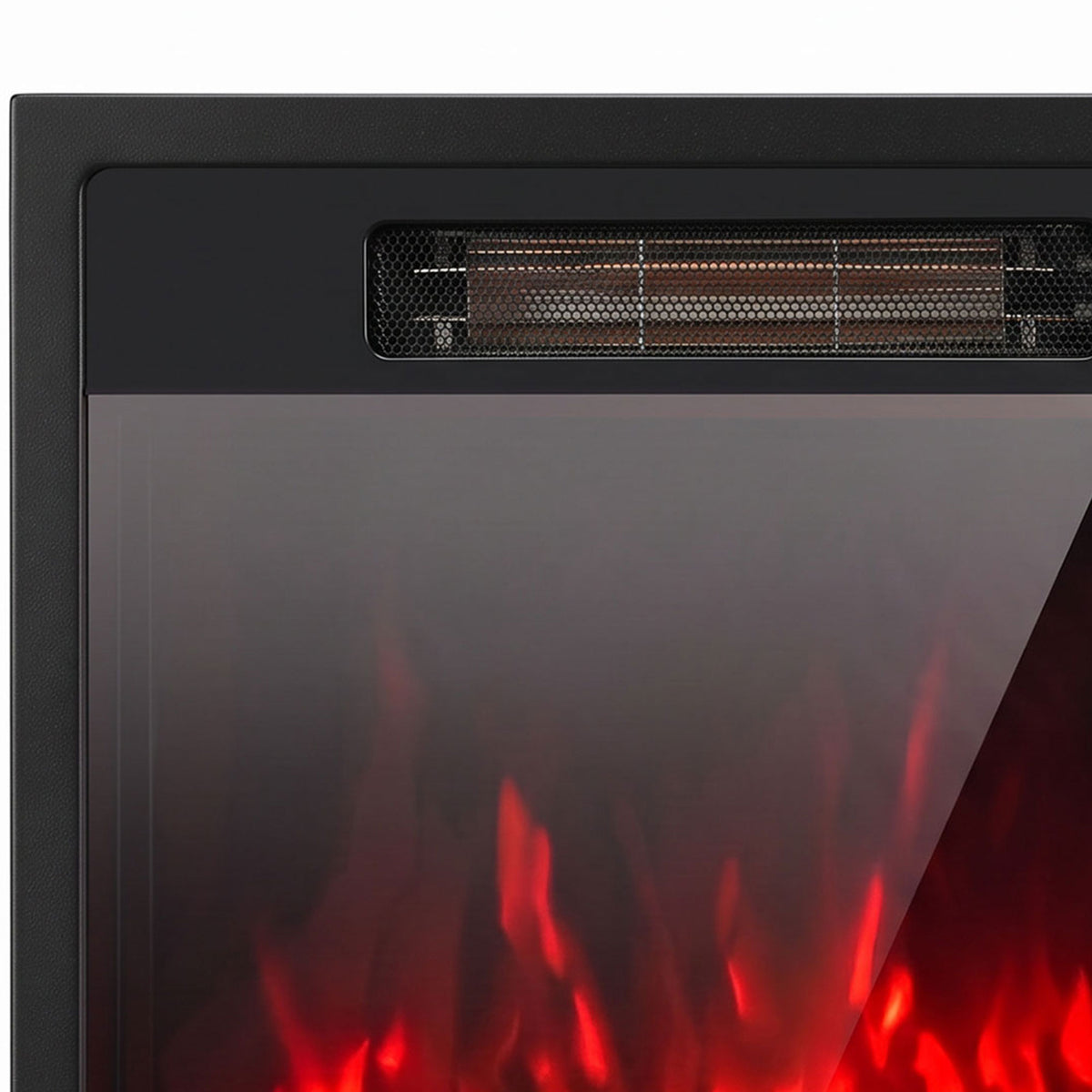 HOMCOM Recessed Electric Fireplace Insert With Adjustable Flame And Remote