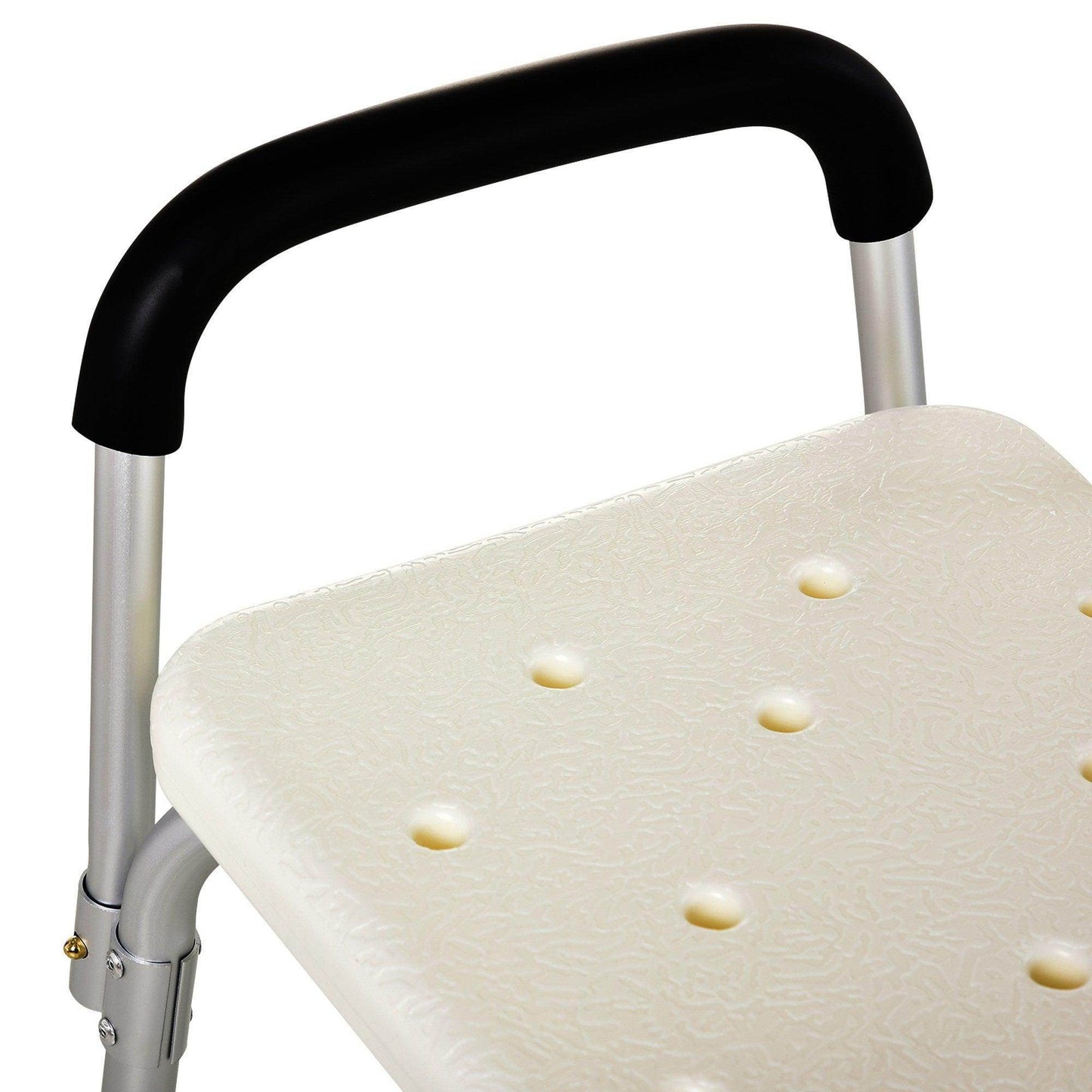 HOMCOM Adjustable Shower Bench with Back and Armrest - ALL4U RETAILER LTD