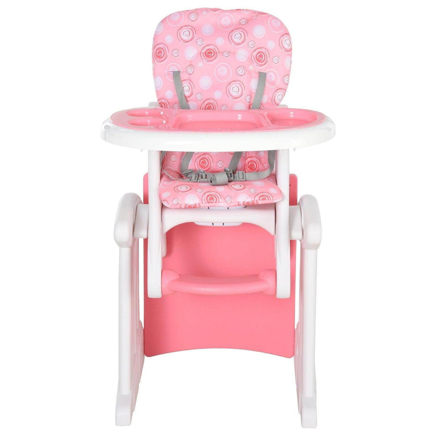 HOMCOM Baby Booster High Chair - Pink - ALL4U RETAILER LTD