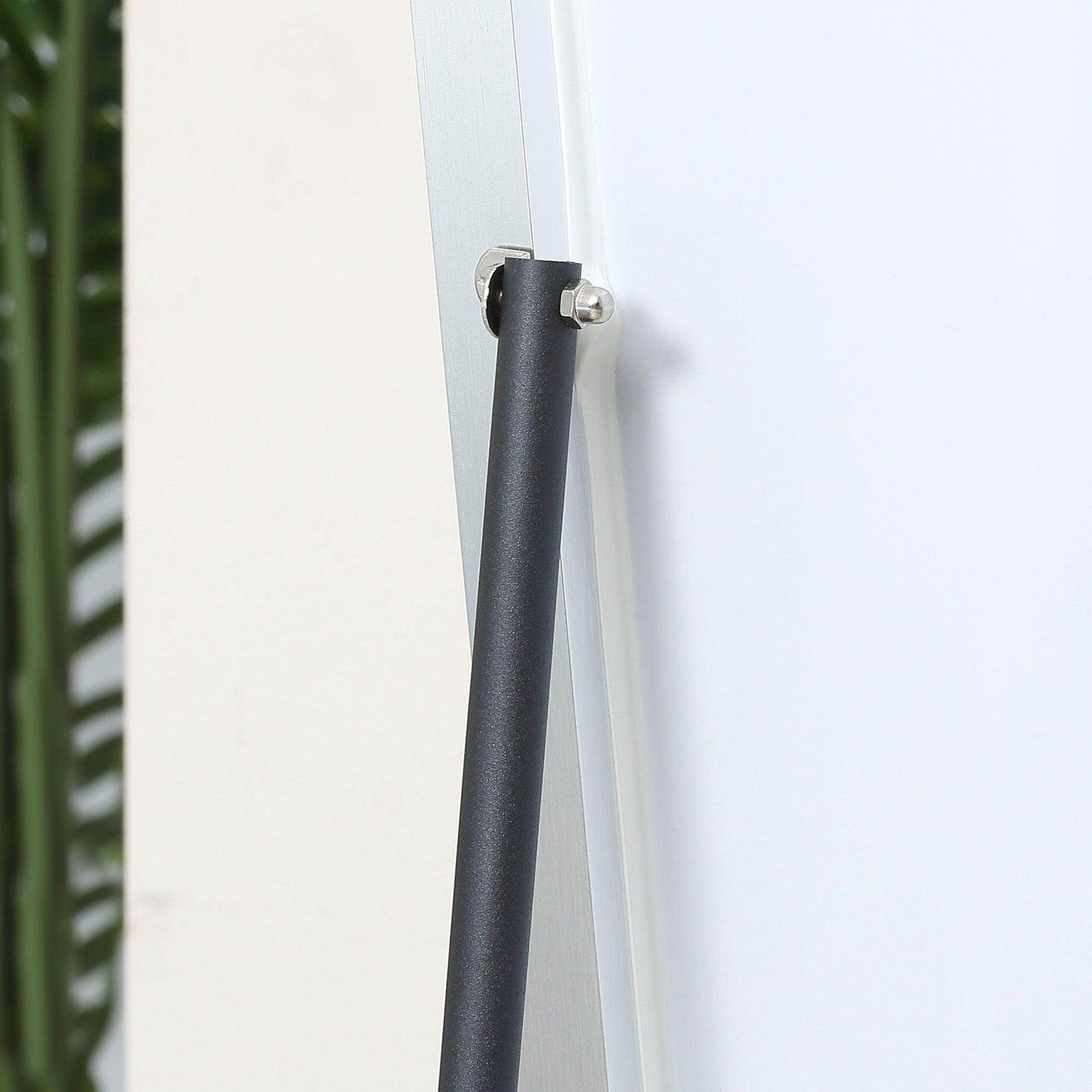 HOMCOM Black Framed Dressing Mirror - 160x40cm - ALL4U RETAILER LTD