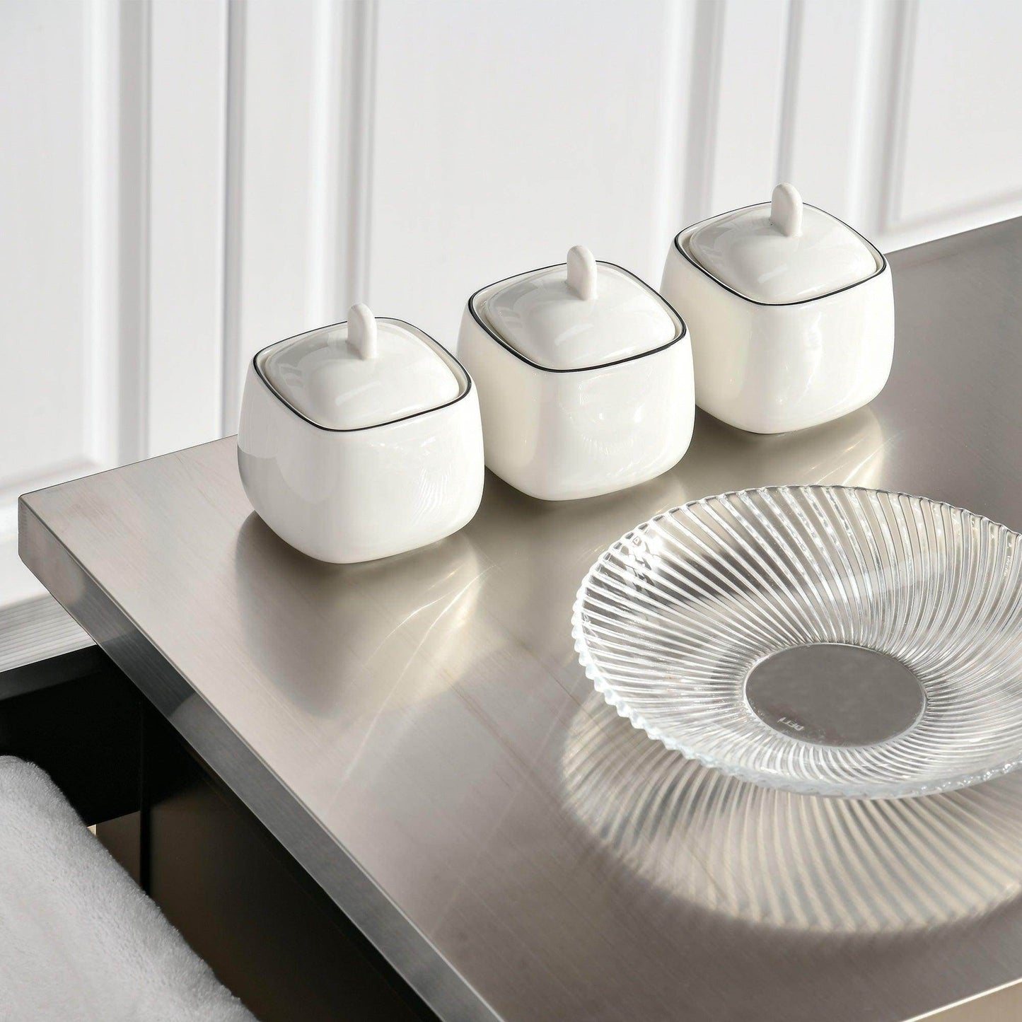 HOMCOM Black Kitchen Island - Stainless Steel Top - ALL4U RETAILER LTD