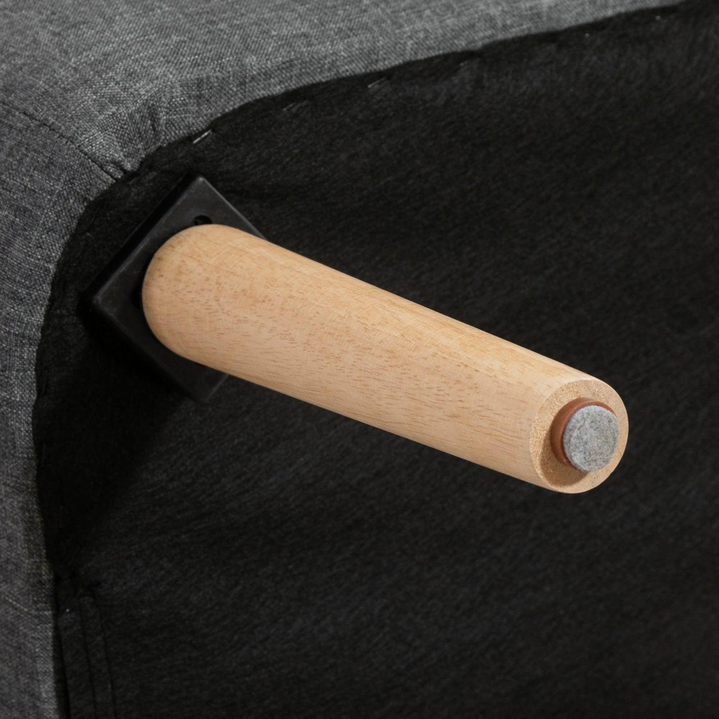 HOMCOM Dark Grey 2-Seater Sofa - ALL4U RETAILER LTD