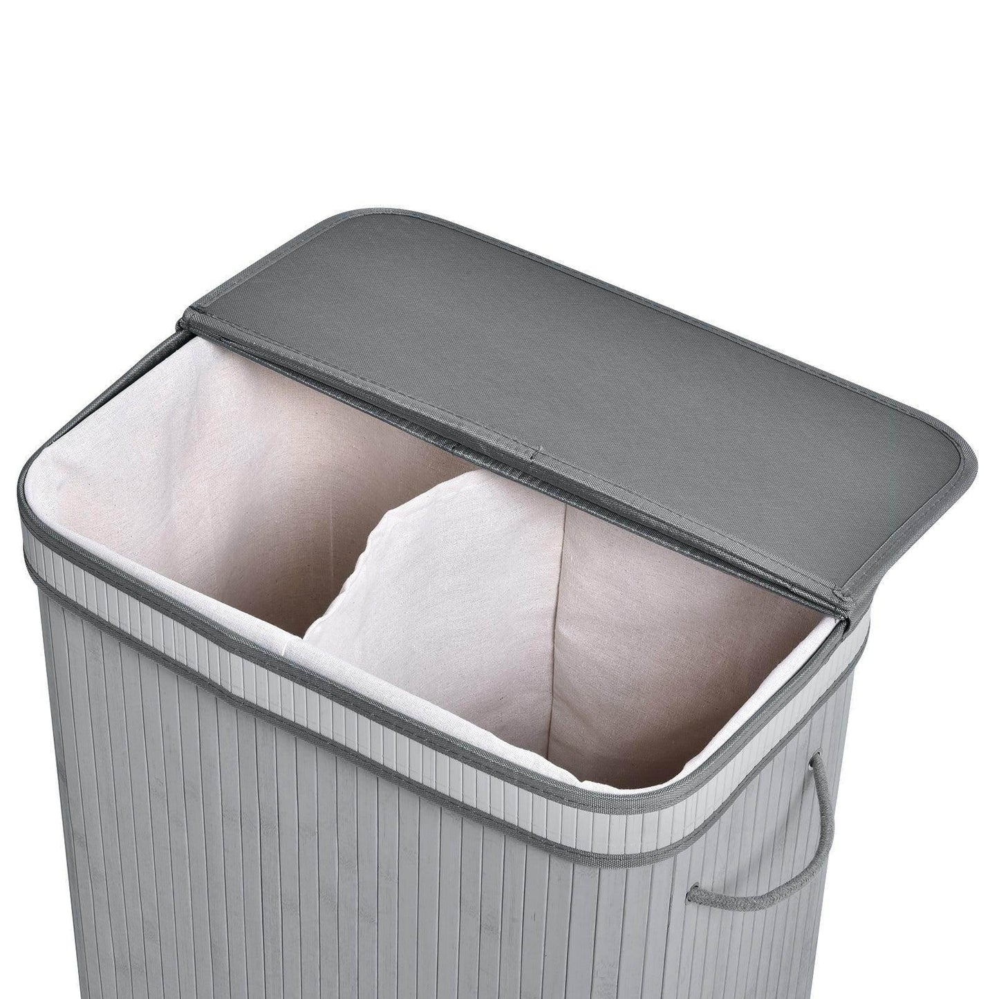 HOMCOM Grey Laundry Basket 100L - ALL4U RETAILER LTD