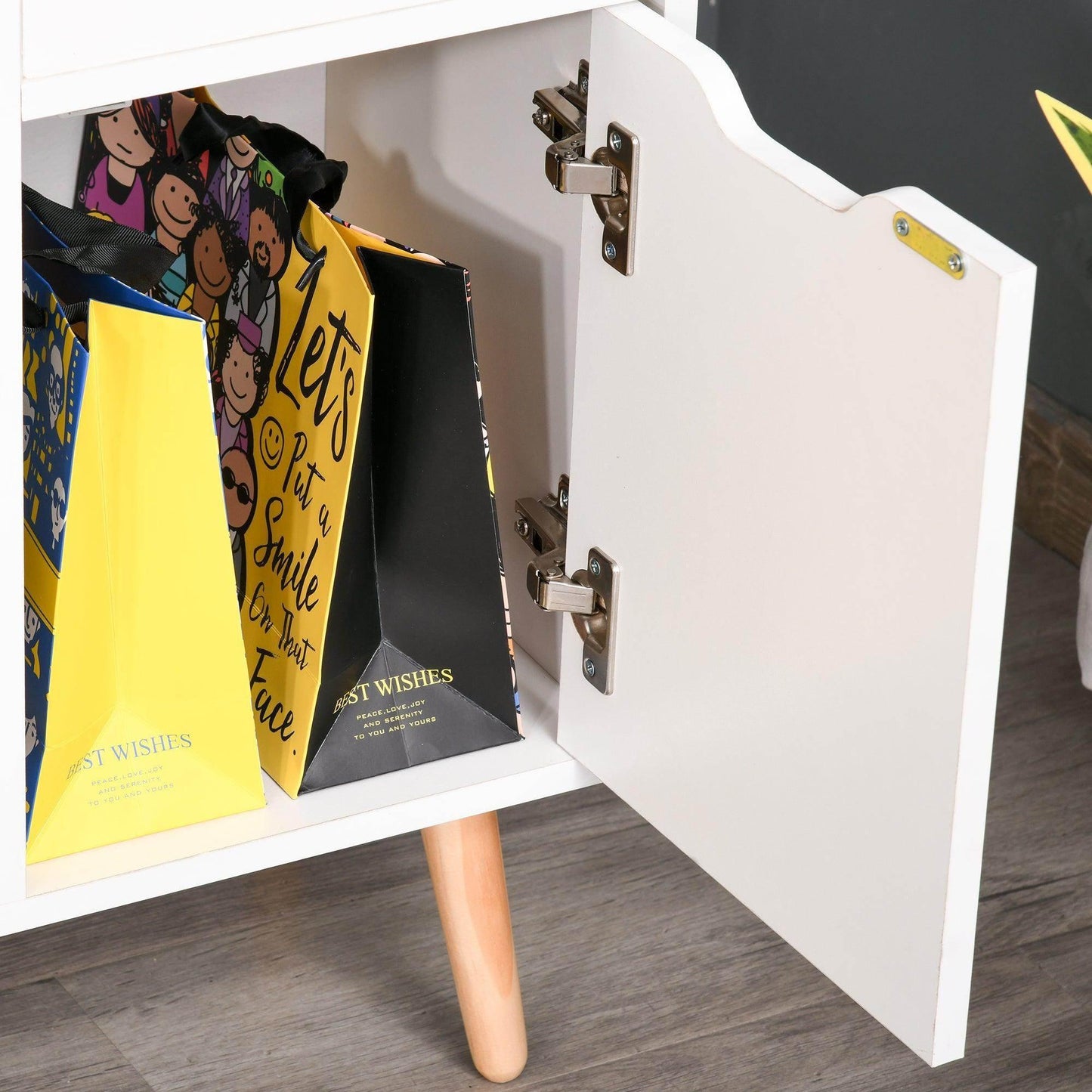 HOMCOM Grey Sideboard Cabinet with Drawer - Ideal Storage - ALL4U RETAILER LTD