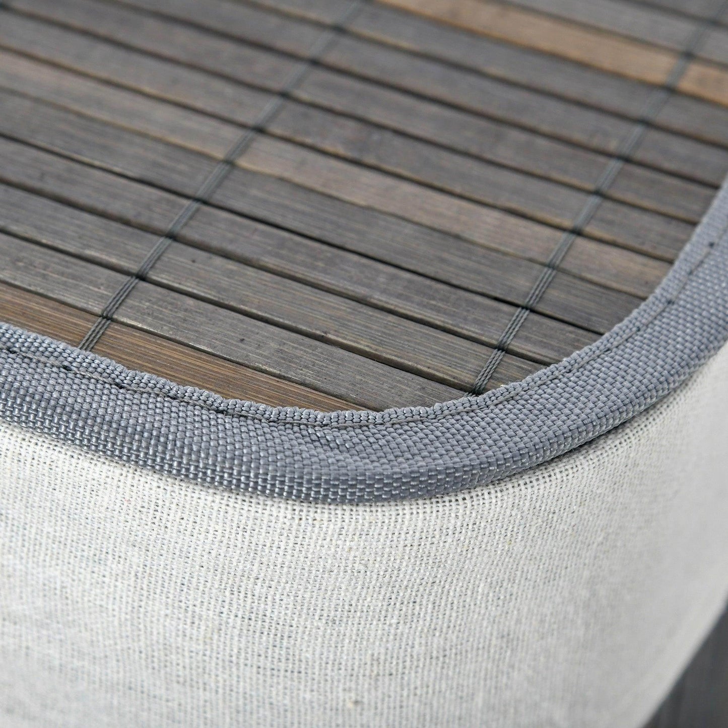 HOMCOM Laundry Basket with Flip Lid - 2 Section - ALL4U RETAILER LTD