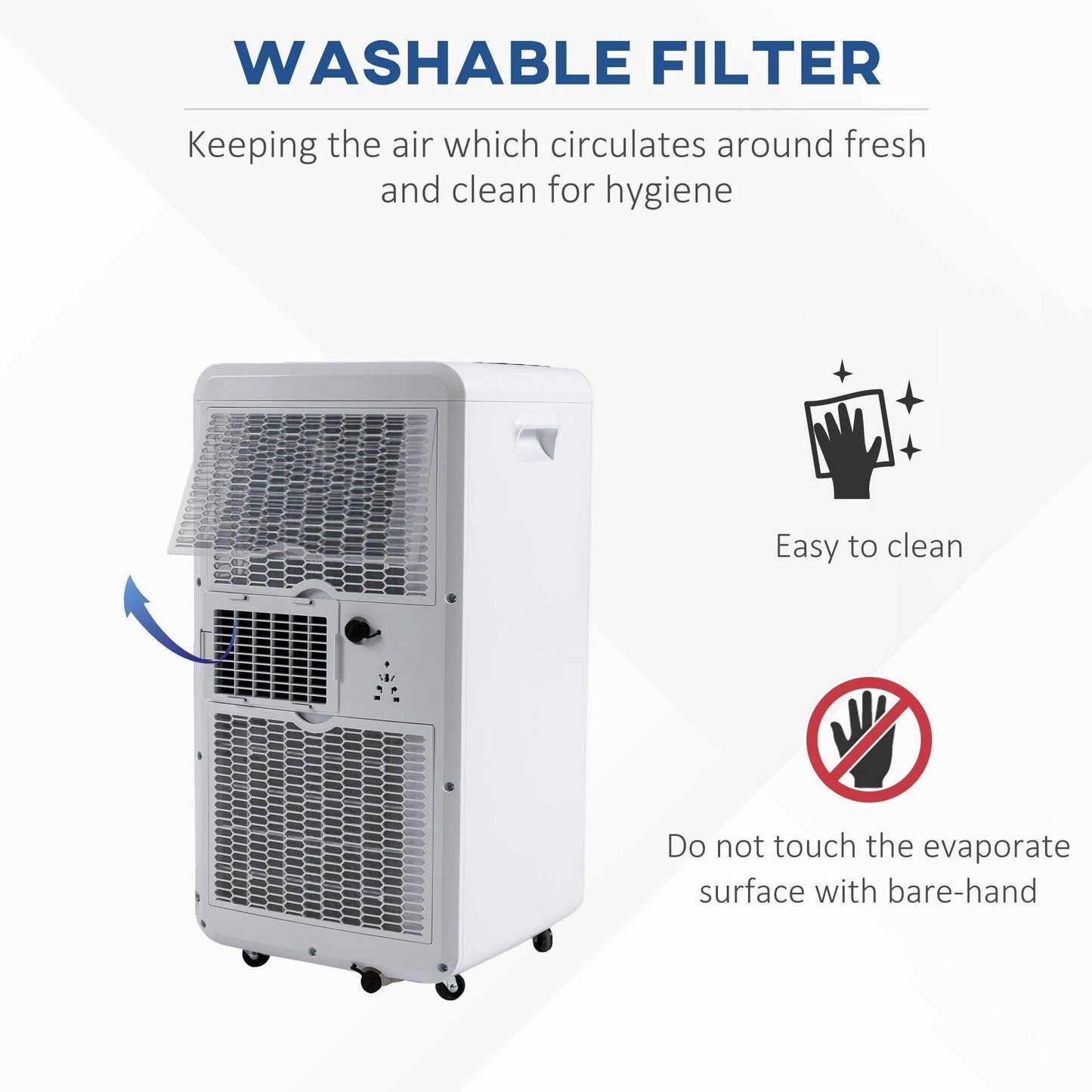 HOMCOM Portable AC Unit - 10000 BTU Cooling - ALL4U RETAILER LTD
