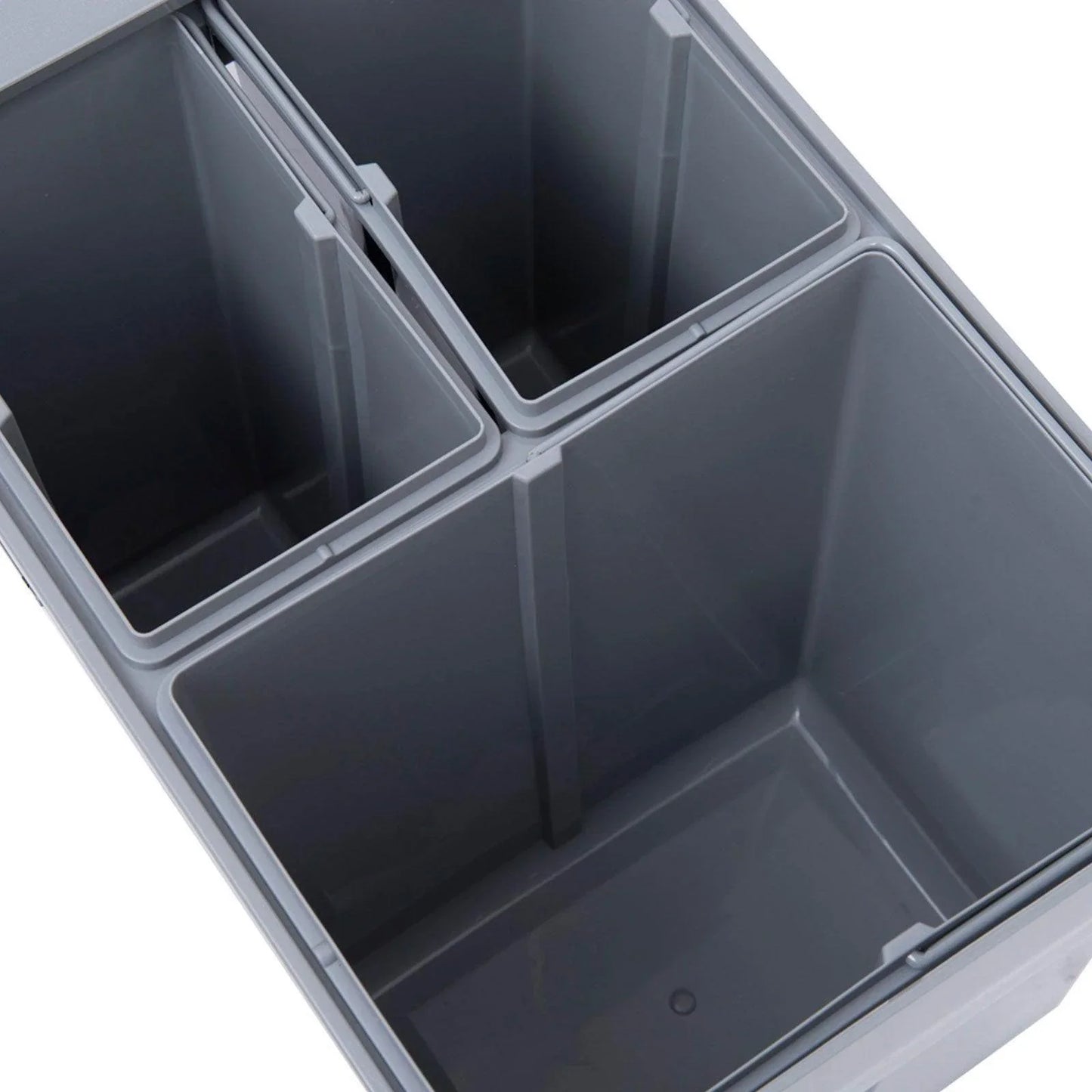 HOMCOM Pull Out Kitchen Recycle Waste Bin in Grey - ALL4U RETAILER LTD