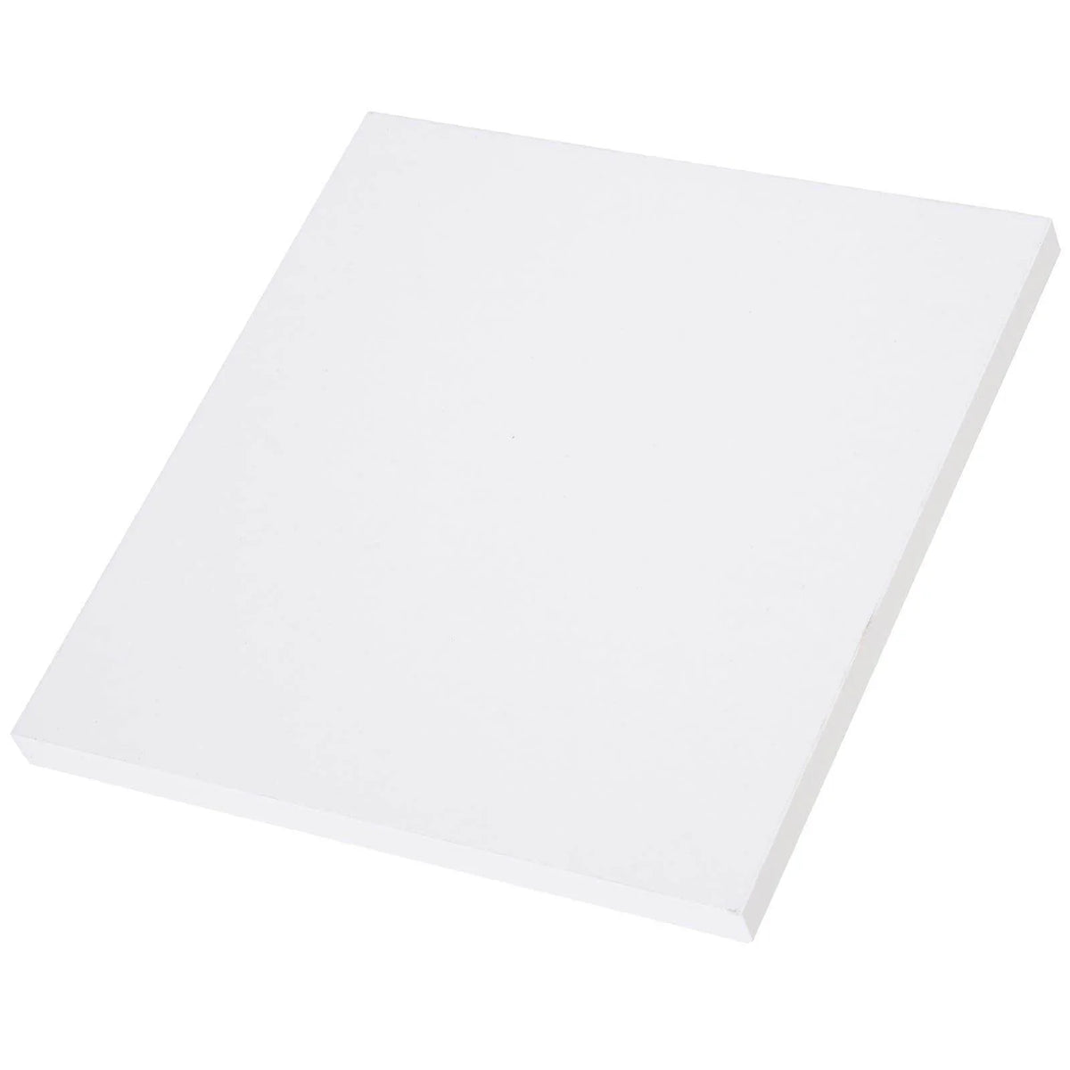 White flat cabinet panel with smooth surface and clean edges
