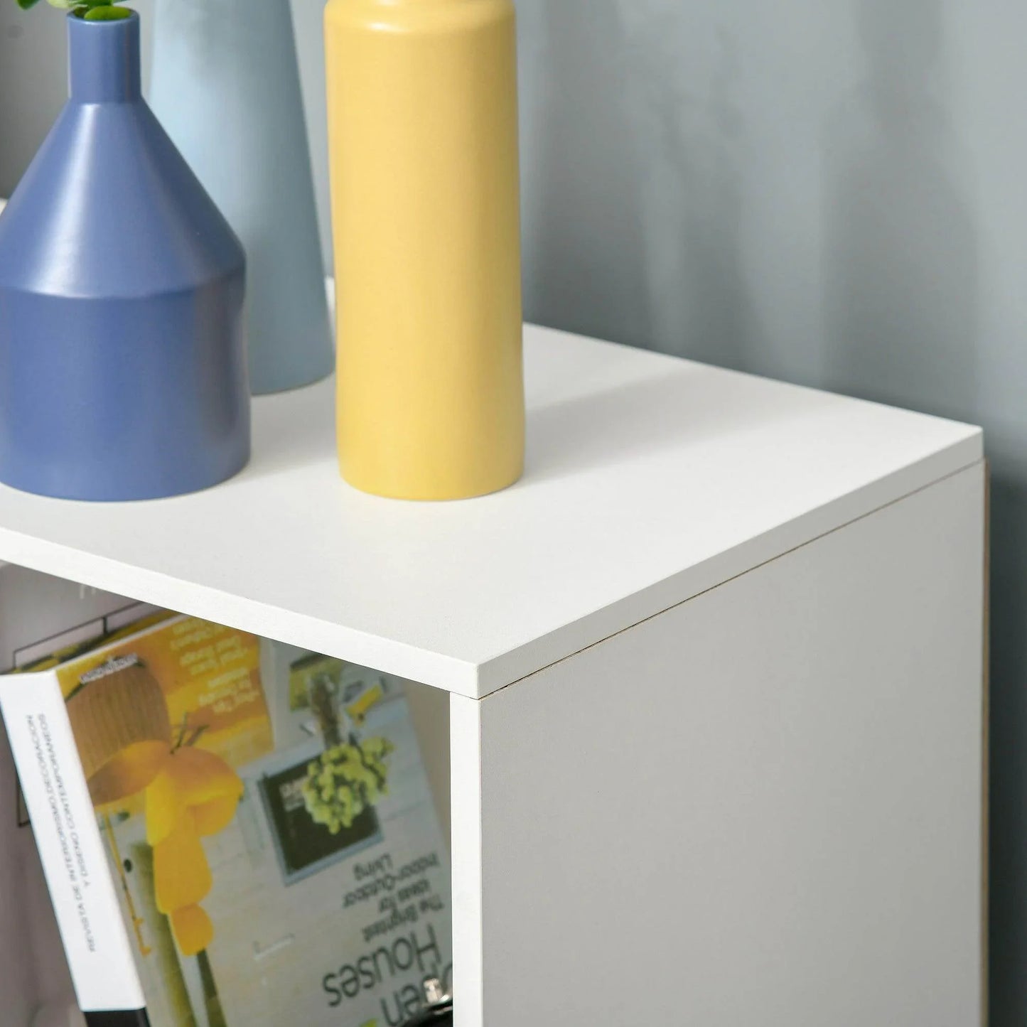 HOMCOM White 9-Cube Storage Shelving for Home Office - ALL4U RETAILER LTD