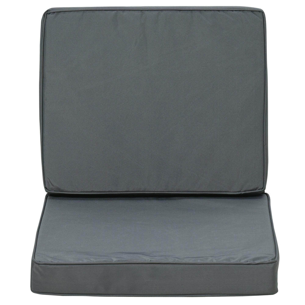 Dark grey back cushion replacement with top and bottom cushion layers