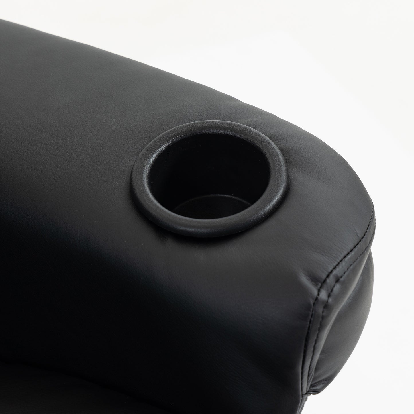HOMCOM Upholstered Manual Recliner Armchair With Footrest And Adjustable Backrest PU Leather Black
