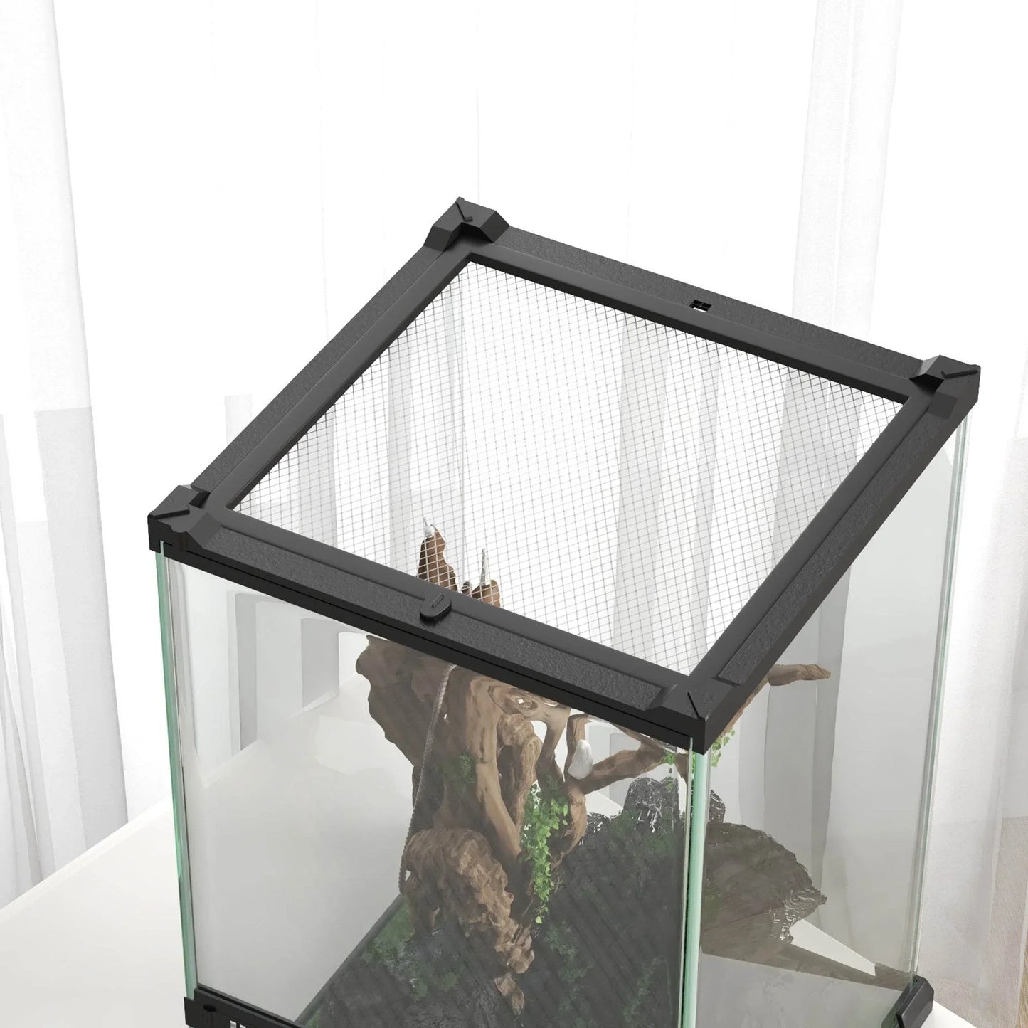 PawHut 12L Reptile Habitat for Lizards, Frogs, Snakes, Turtles & Tortoises with Anti-Escape Design and Optimal Ventilation - ALL4U RETAILER LTD
