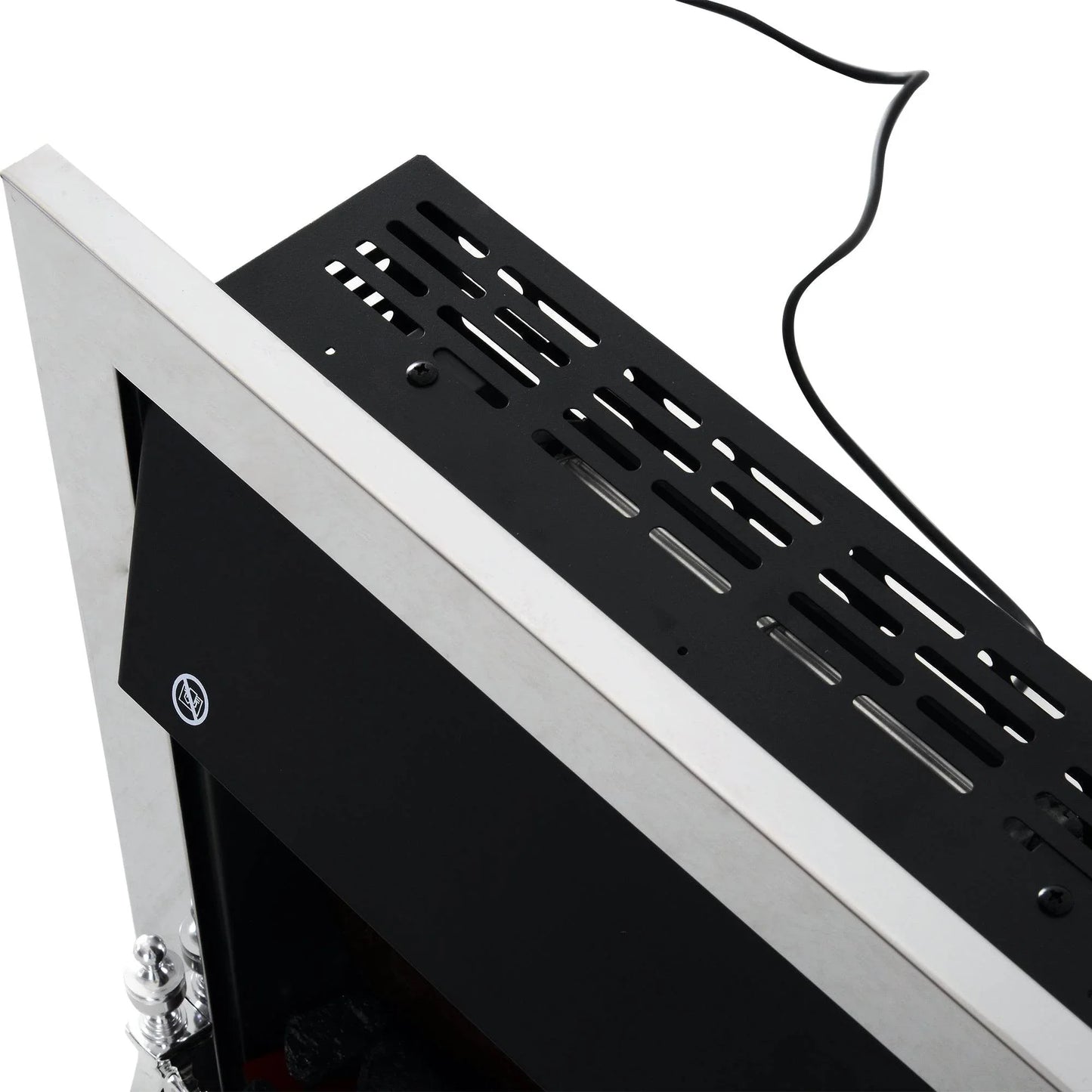 HOMCOM Sleek Electric Fireplace with Realistic Coal Flame Effect and Remote Control - ALL4U RETAILER LTD