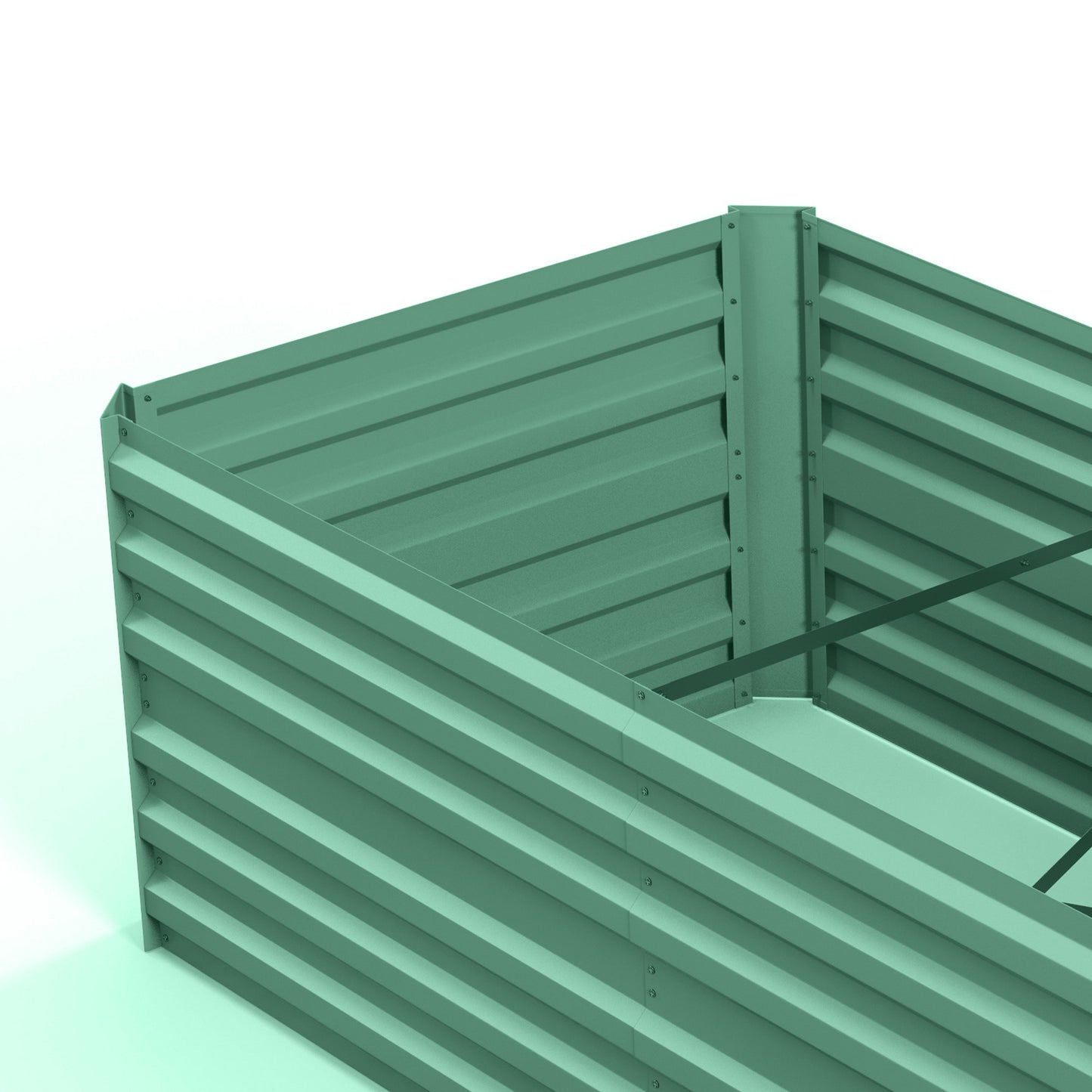 Outsunny Raised Garden Beds Galvanised Steel Outdoor Planters With Multi Reinforced Rods 180 x 90 x 59 Cm Light Green