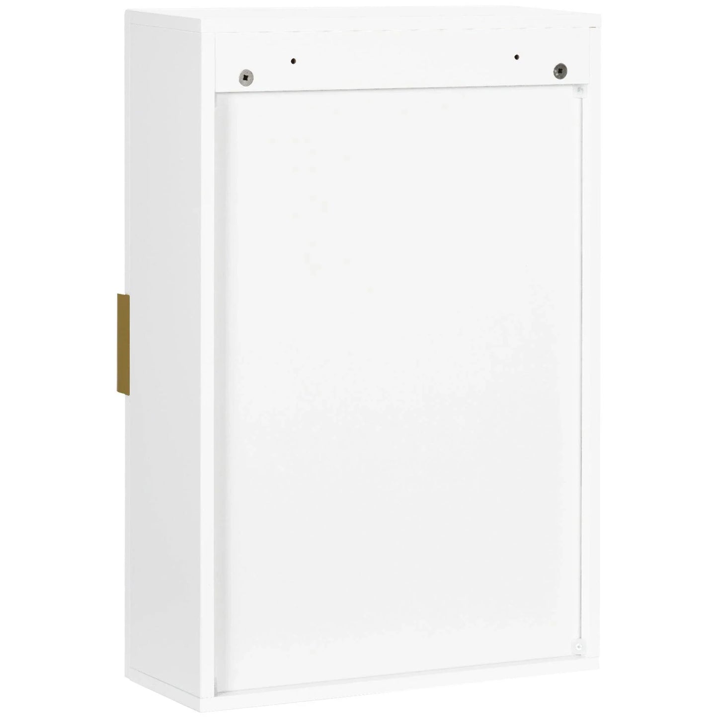 Kleankin White Bathroom Wall Cabinet with Adjustable Shelves - ALL4U RETAILER LTD